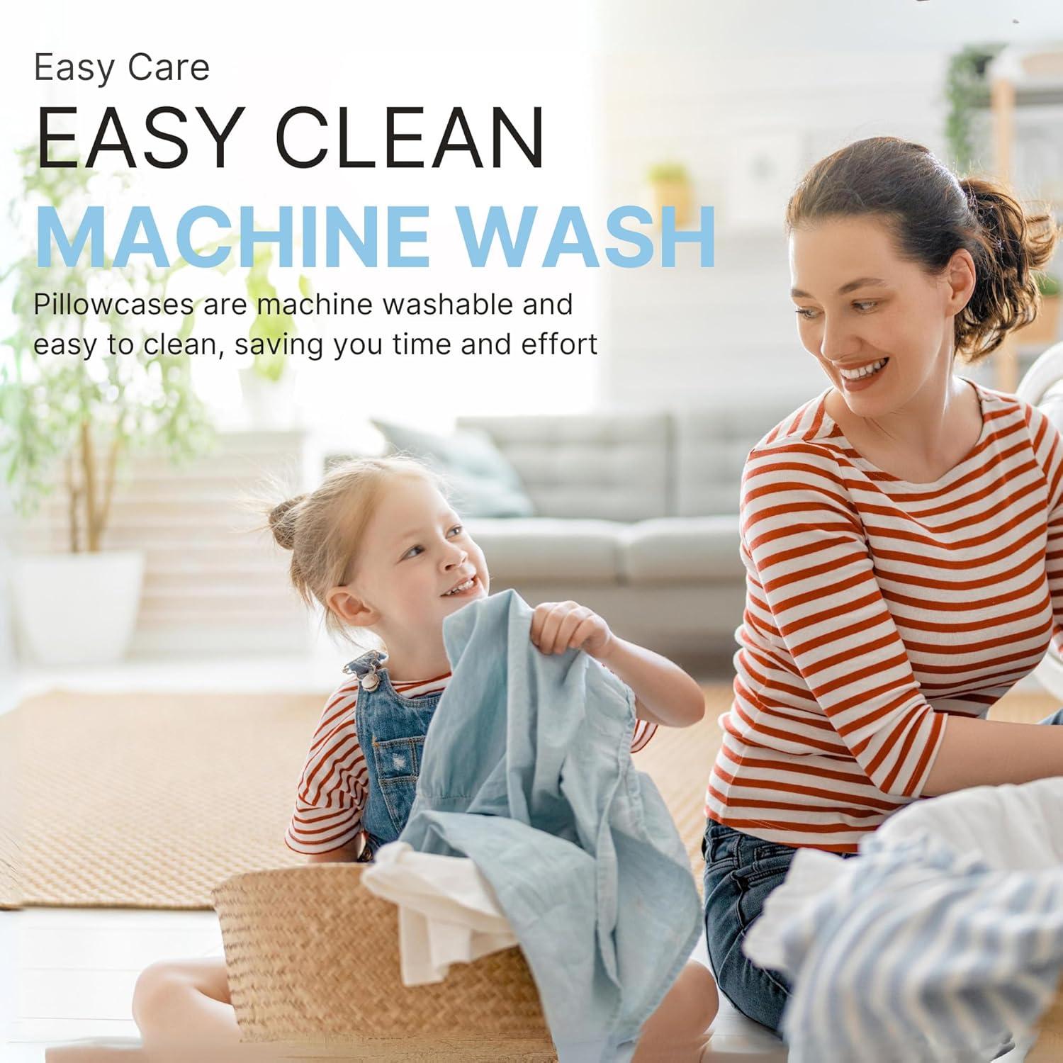 CGK Linens Hotel Quality Microfiber Pillowcase Covers (Set of 2)