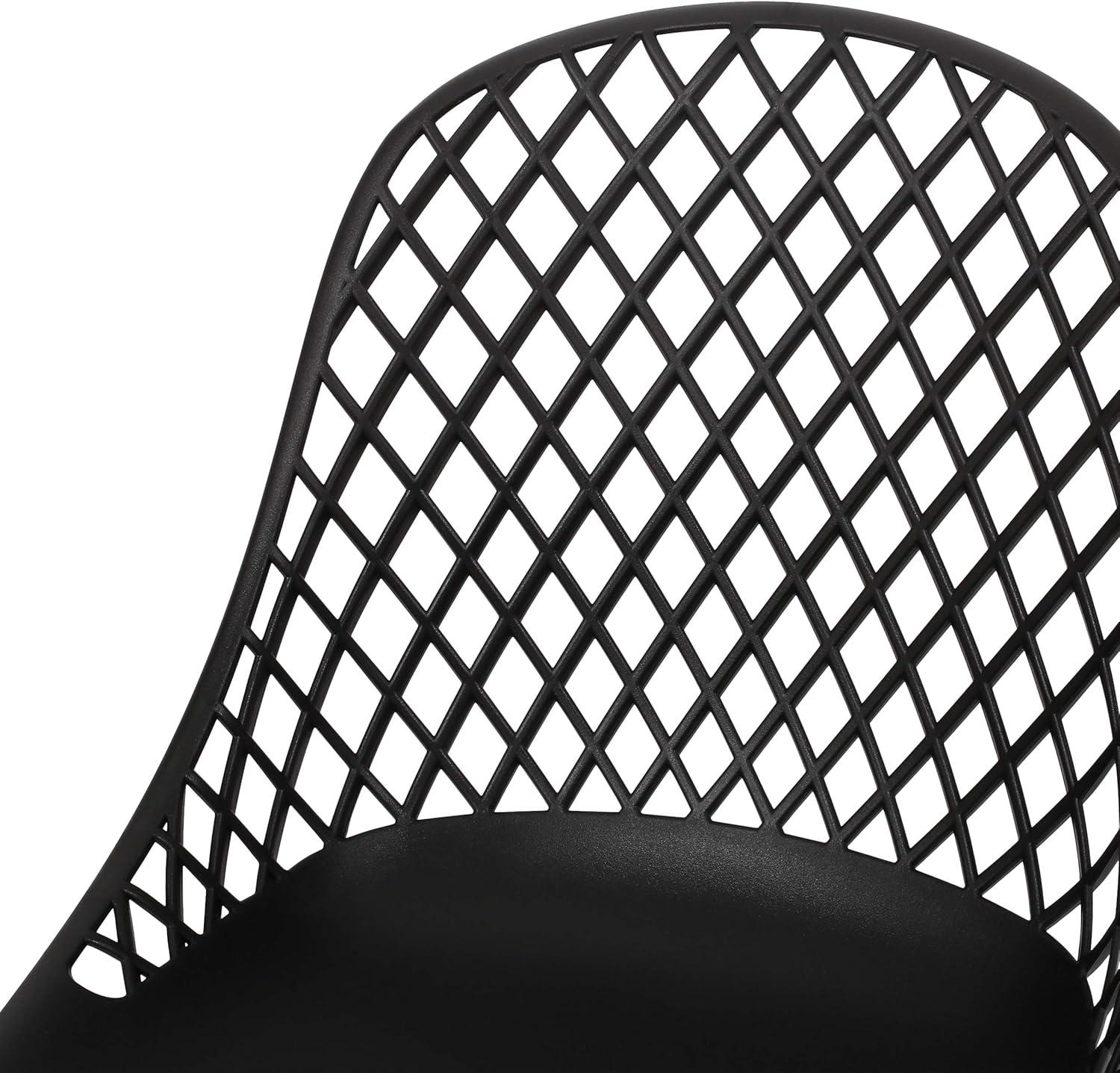 Christopher Knight Home Delora Outdoor Dining Chair (Set of 2), Black