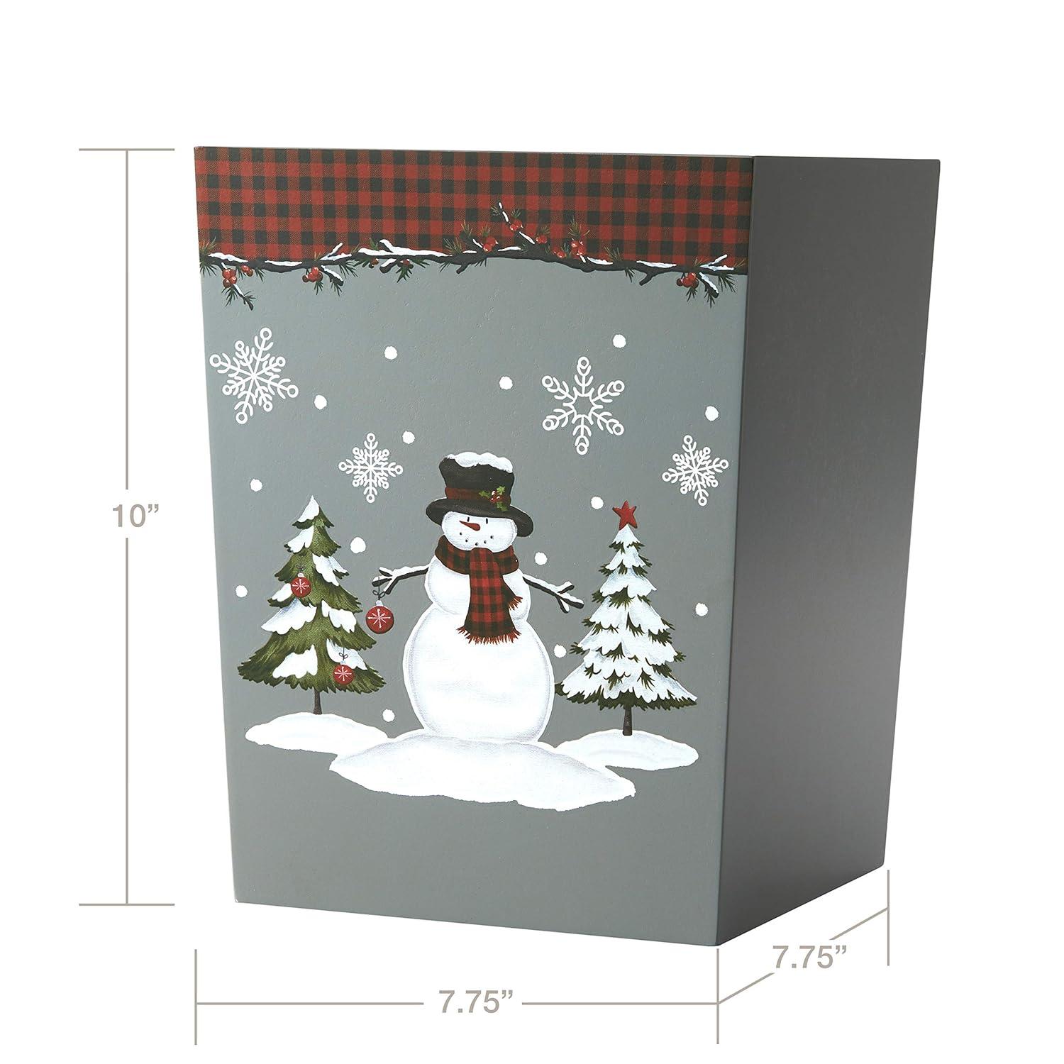 SKL Home Woodland Winter, Wastebasket, Red