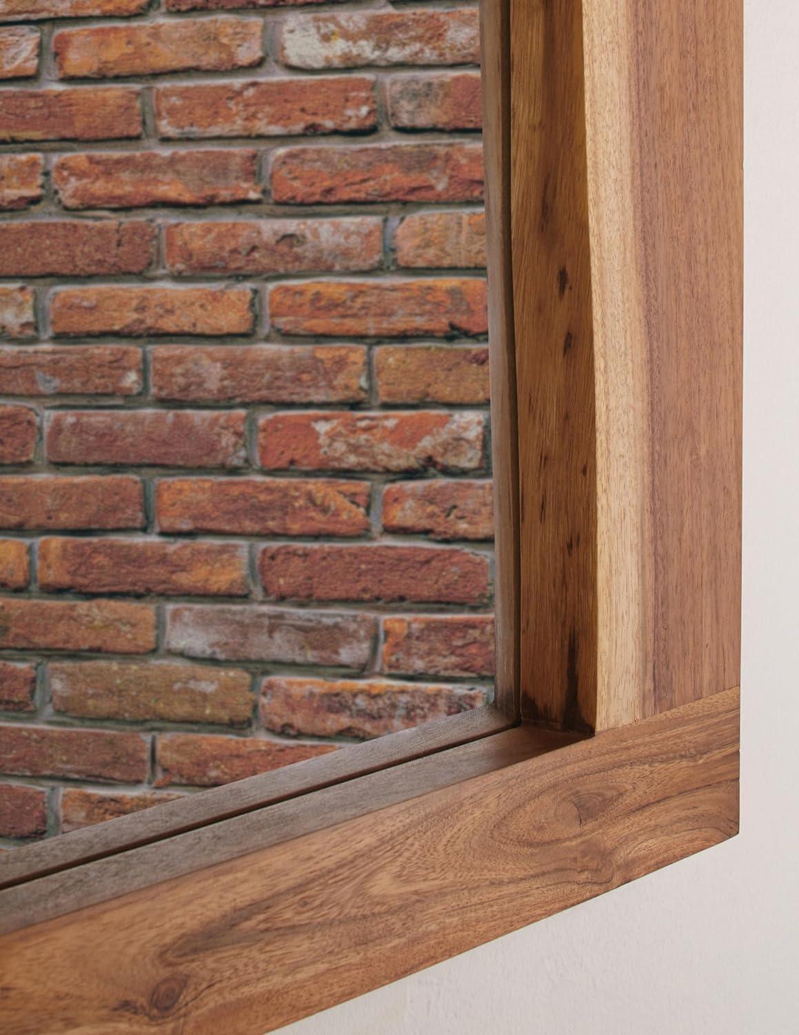 Alpine Live Edge Wood Mirror Natural - Alaterre Furniture