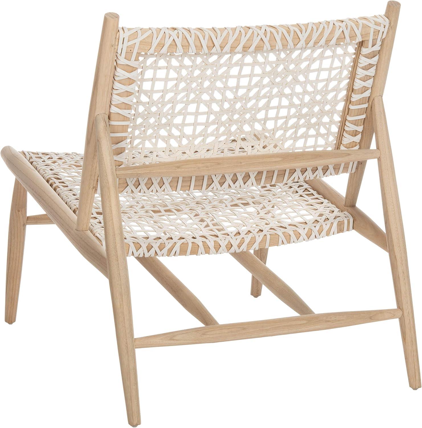 Bandelier Accent Chair - ACH1000 - Light Natural/White - Safavieh