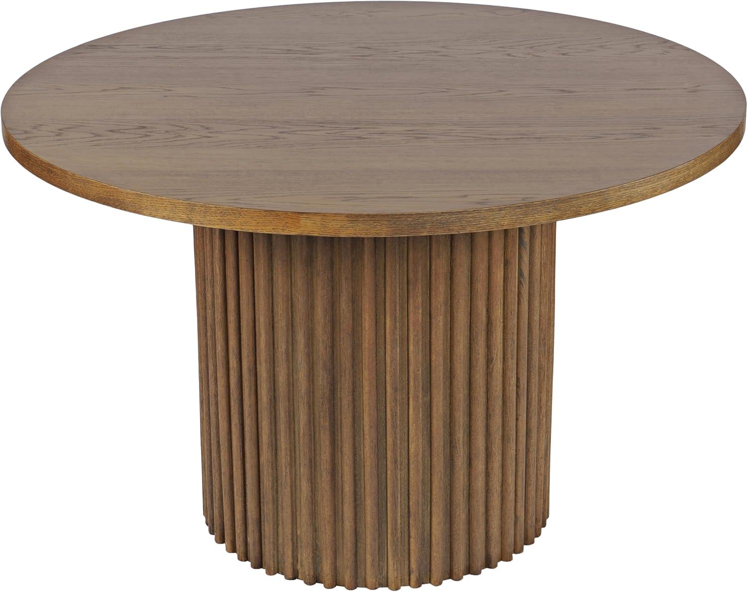 Auden 60" Chestnut Fluted Pedestal Base Dining Table