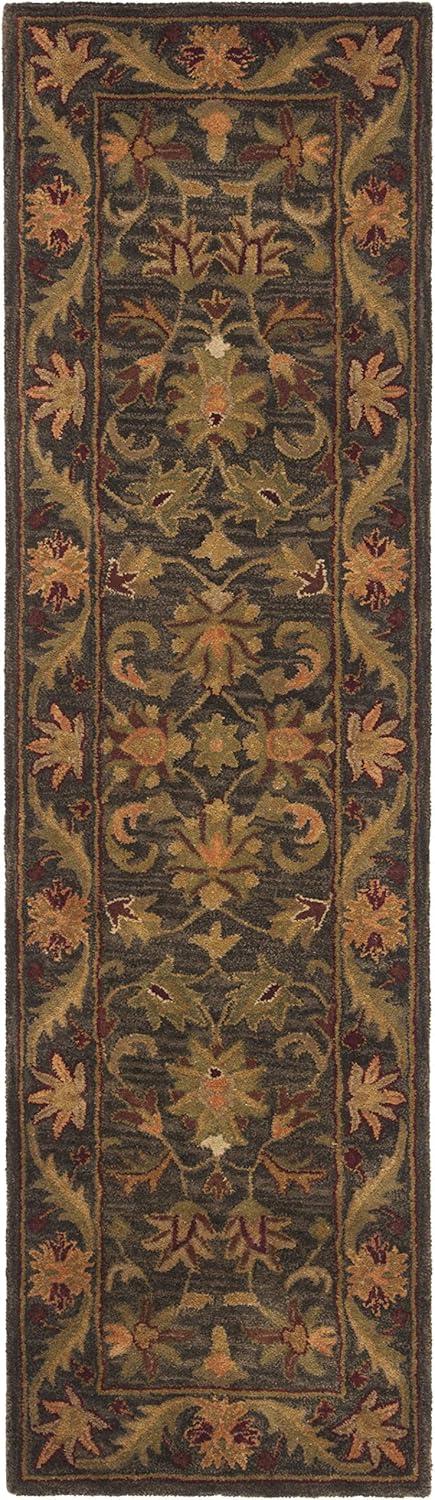 Antiquity AT52 Hand Tufted Indoor Runner Rug - Green/Gold - 2'3"x10' - Safavieh