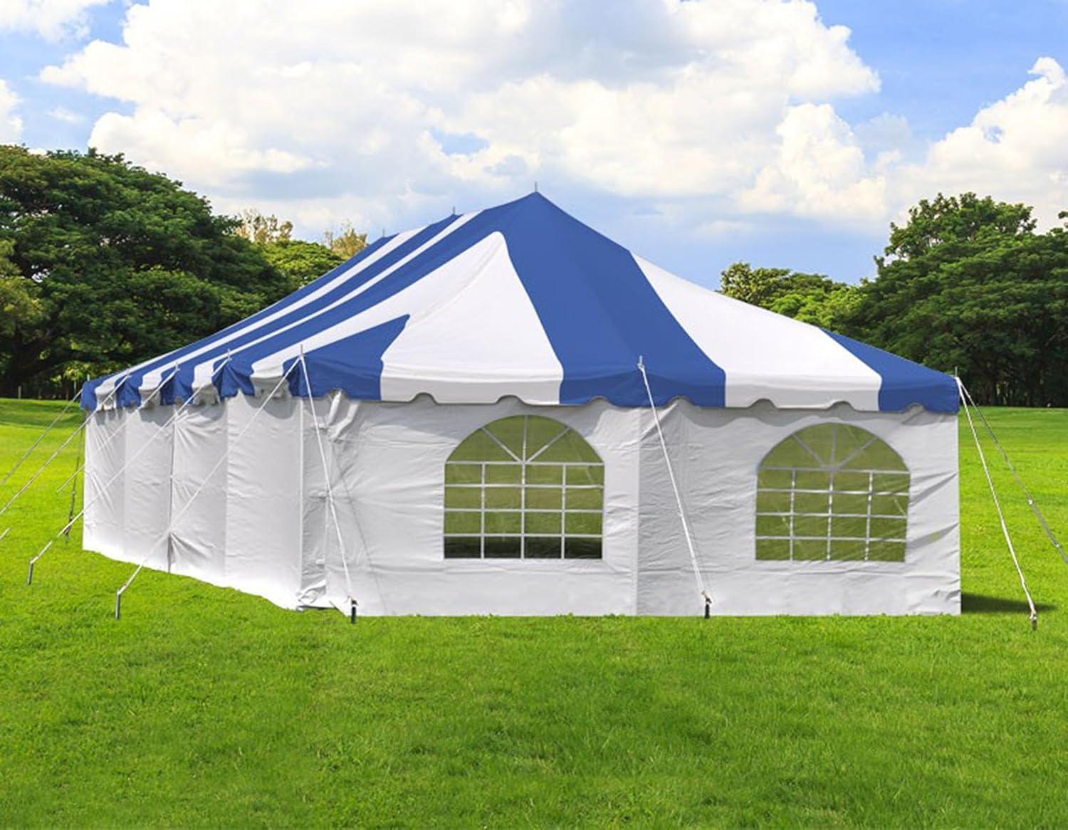 Party Tents Direct 20' x 20' Weekender Pole Party Tent with Sidewalls, Red