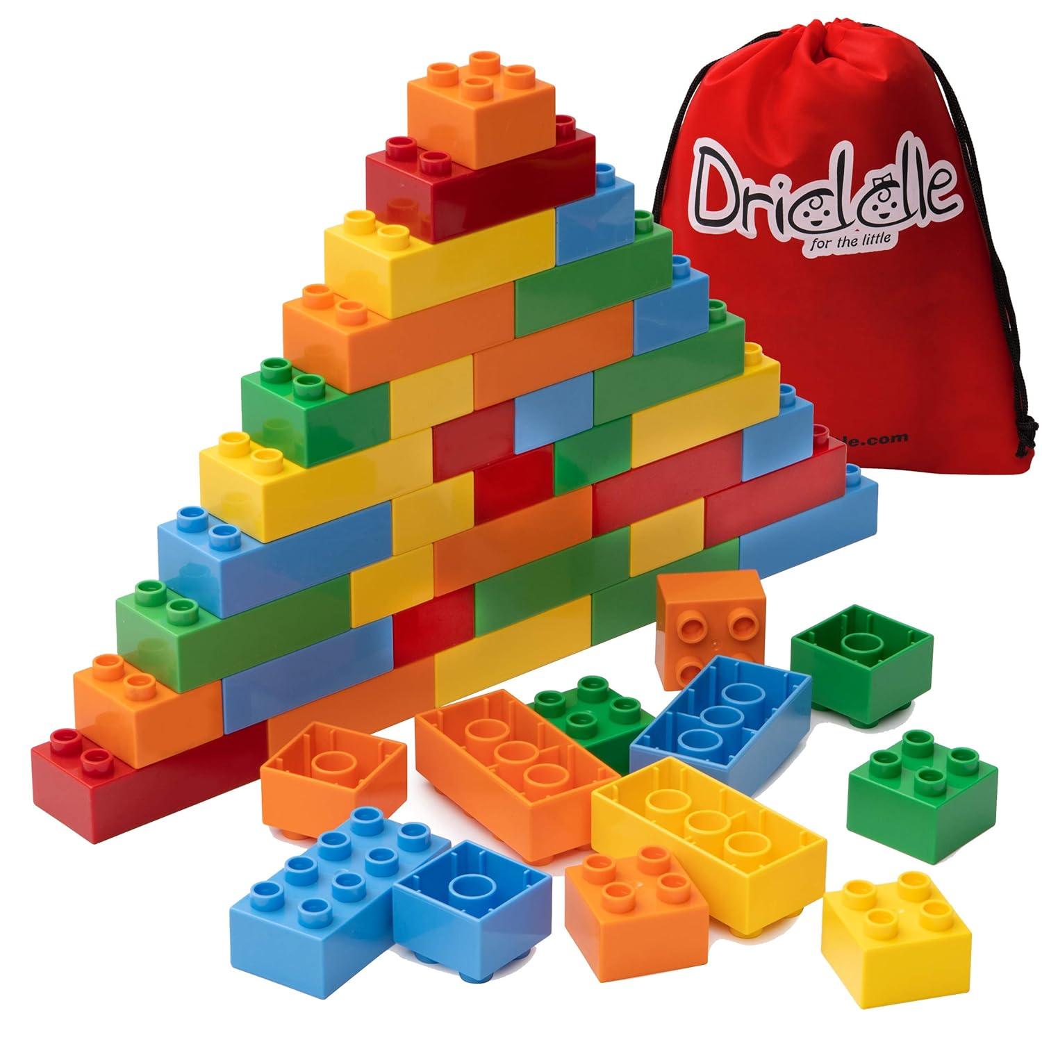 Big Building Blocks for Kids - STEM Toy - Classic Large Building Bricks - Compatible with All Major Brands - for Children All Ages - 50 Pieces