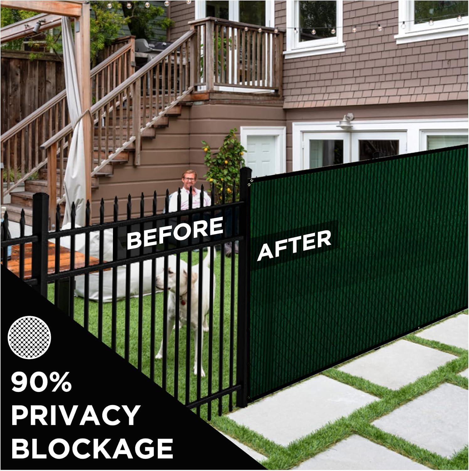 Boen Privacy Fence Netting Green 4' x 50', w/ Reinforced Grommets