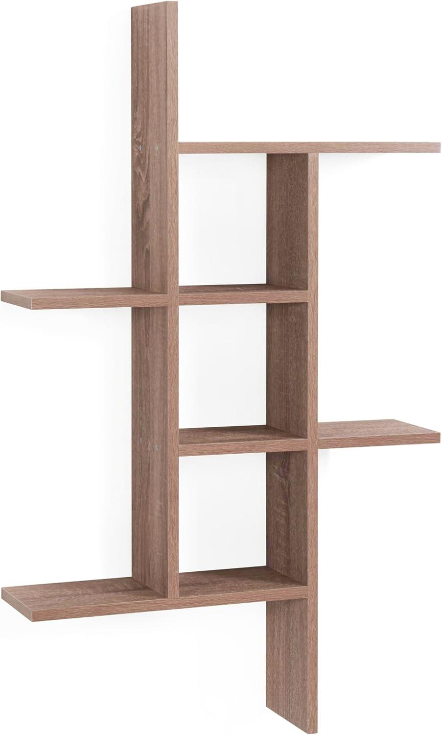 40" x 24" Cantilever Wall Shelf Weathered Oak - Danya B.: Modern Laminated MDF Floating Display