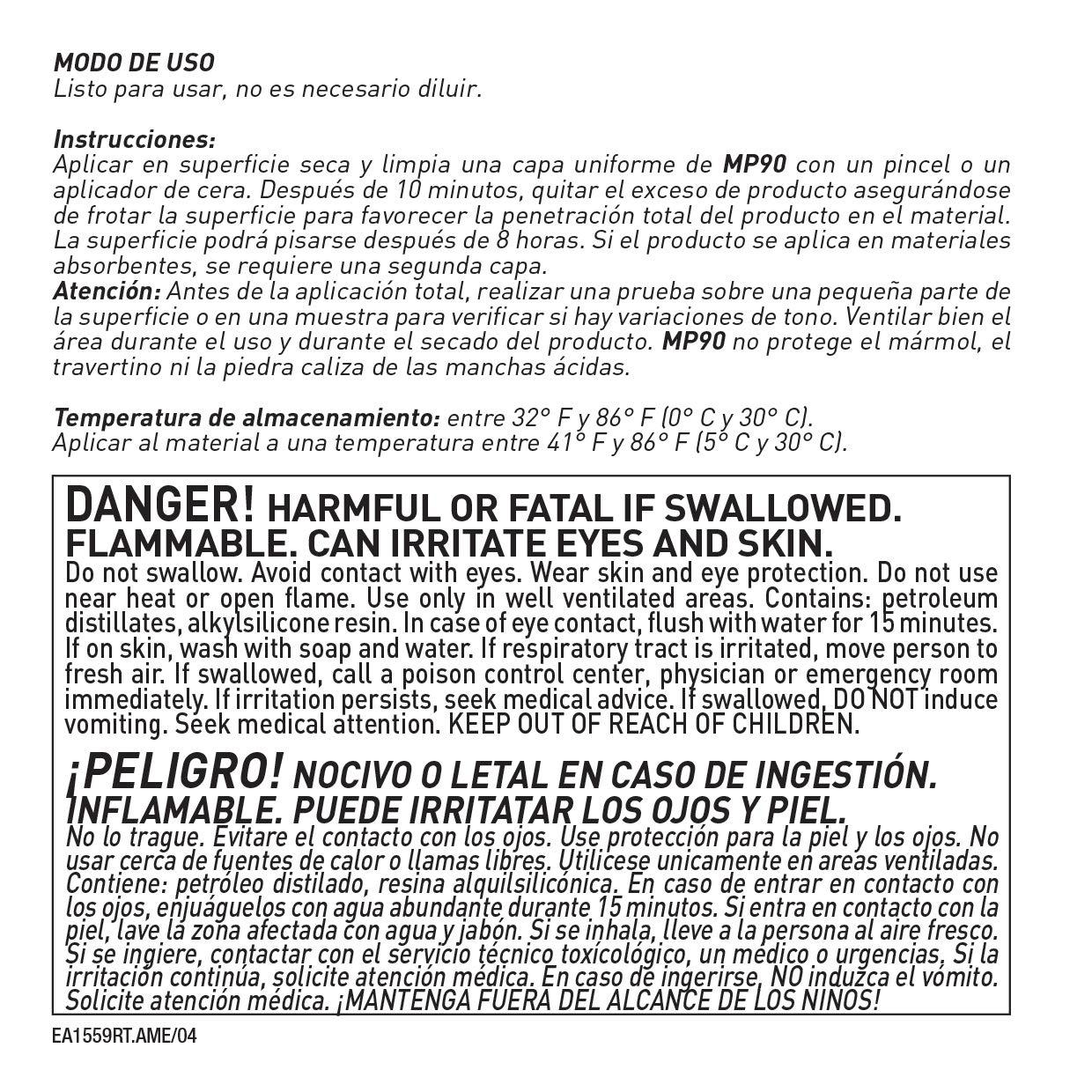 MP90 1 Qt. Natural Look Tile and Stone Sealer