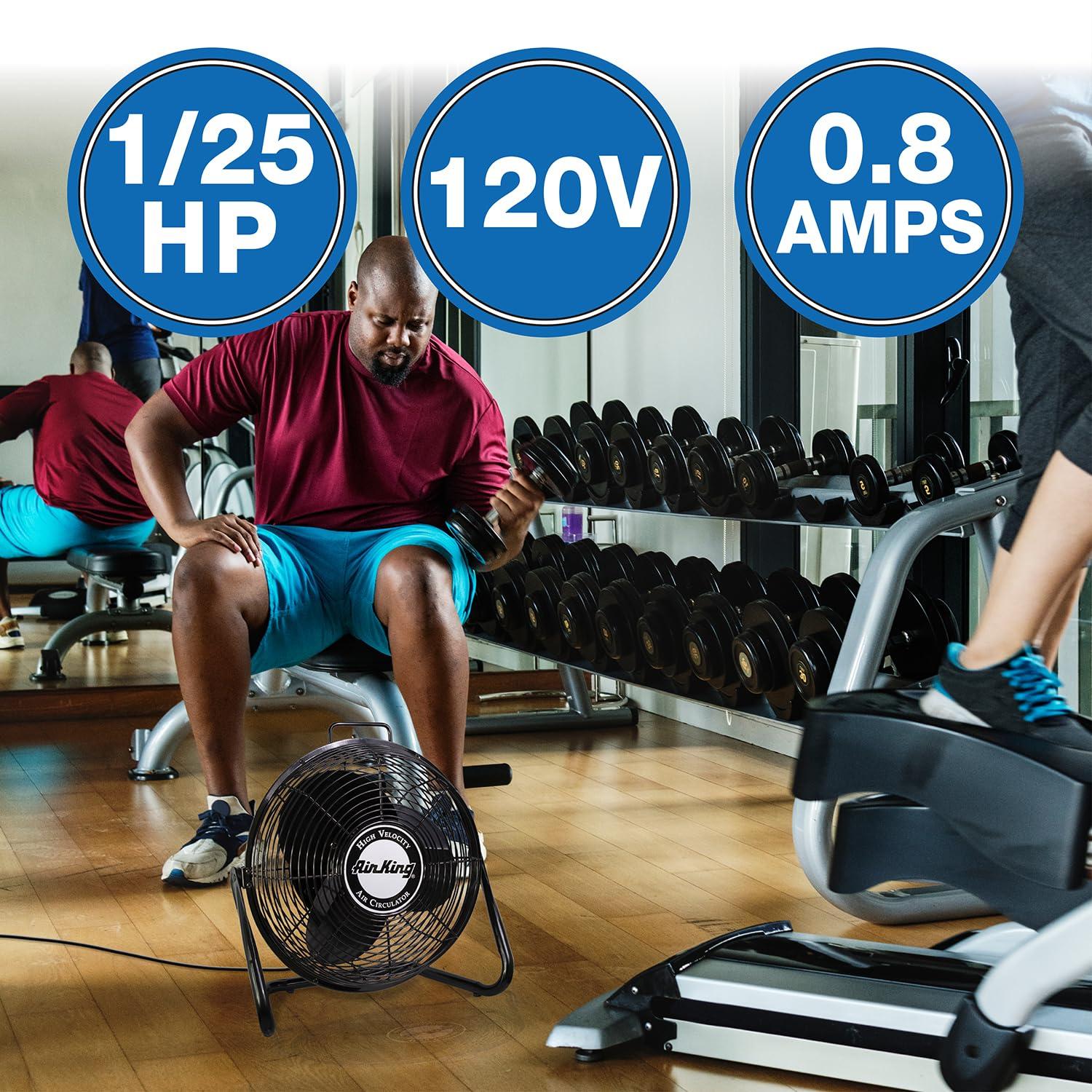 Air King 3-Speed Indoor Industrial Open Motor Pivoting Floor Fan