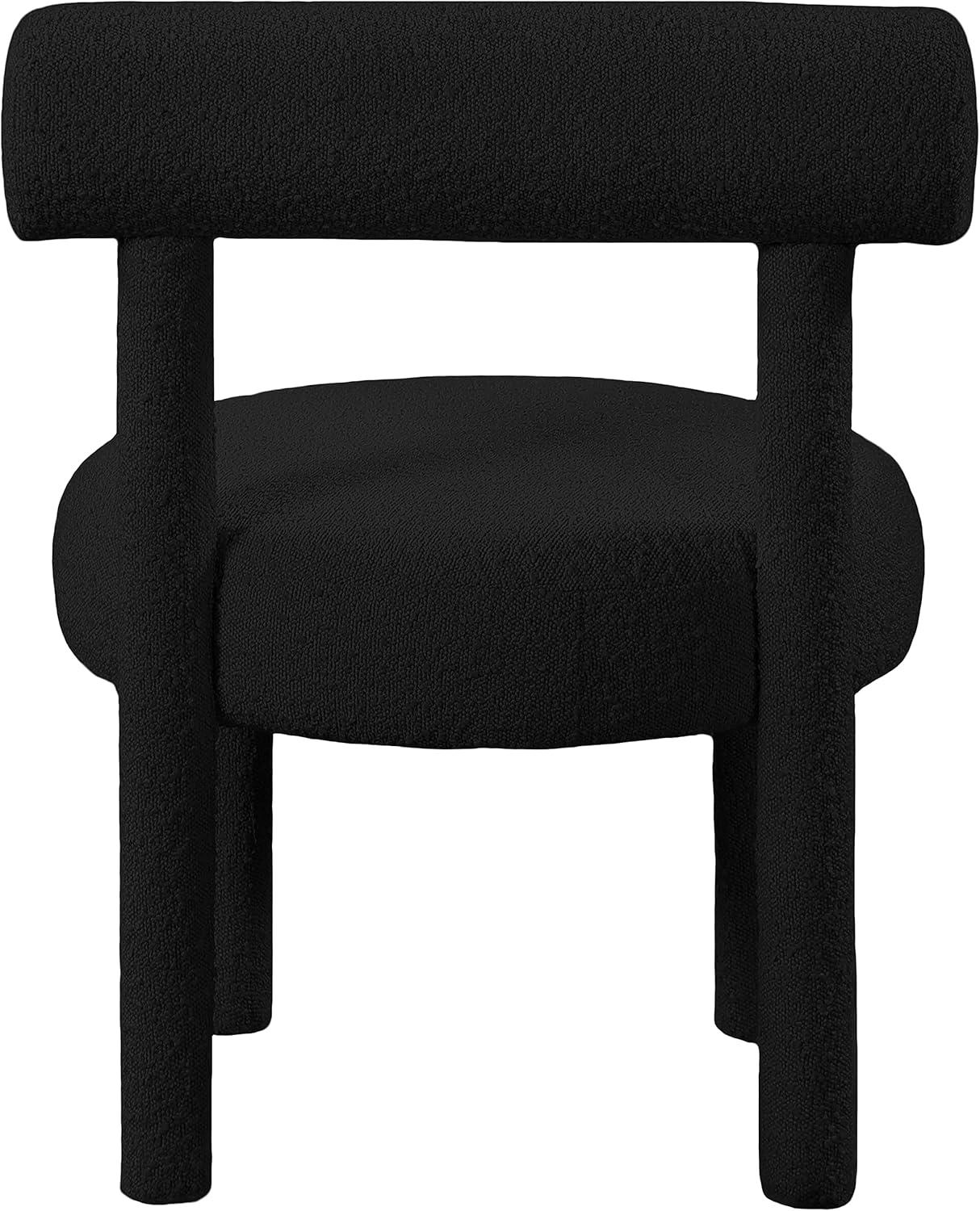 Meridian Furniture Parlor Black Boucle Fabric Accent Chair