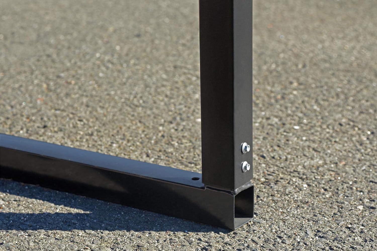Arrow Steel Carport, Galvanized Black/Charcoal