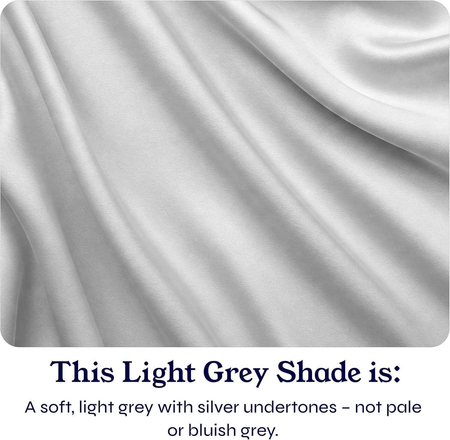 Flat Sheet Only, 400 Thread Count 100% Cotton Sateen, Soft & Durable by California Design Den - Light Gray, King