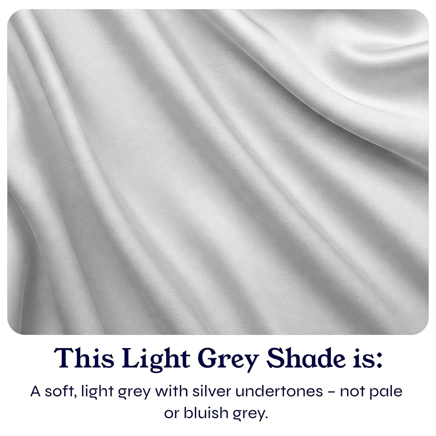 Flat Sheet Only, 400 Thread Count 100% Cotton Sateen, Soft & Durable by California Design Den - Light Gray, King