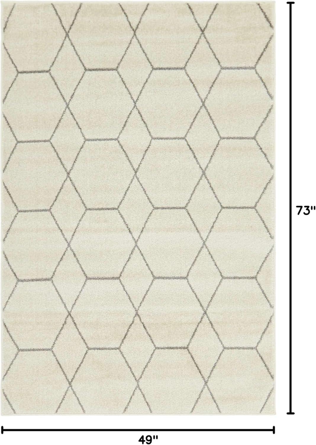 Unique Loom Trellis Frieze Geometric Trellis Indoor Woven Area Rug