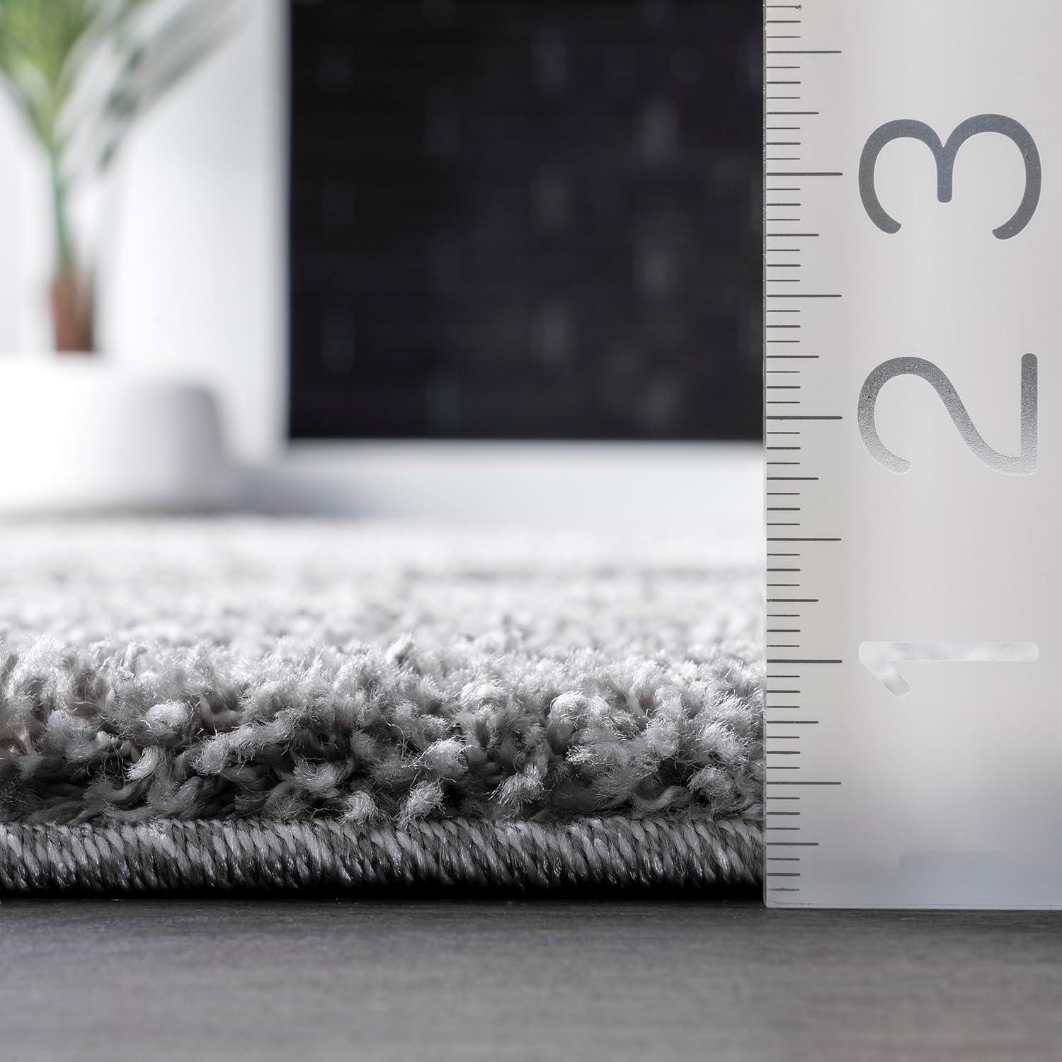 Nuloom Carolyn Abstract 5x8 Shag Indoor Area Rug for Living Room Bedroom Dining Room Nursery, Dark Grey