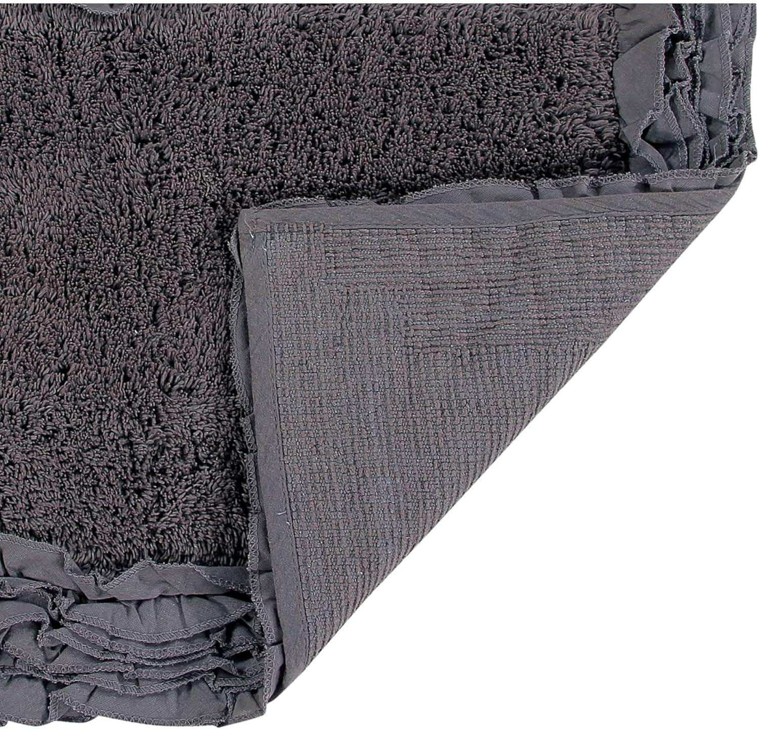 Better Trends Shaggy Border 100% Cotton Bath Rug