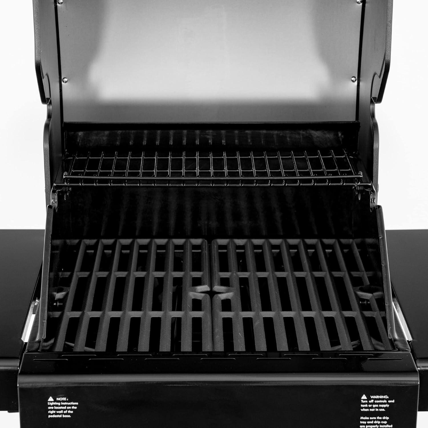 Permasteel 2-Burner Compact Propane Gas Grill with Foldable Side Tables and Grilling Tool Hooks