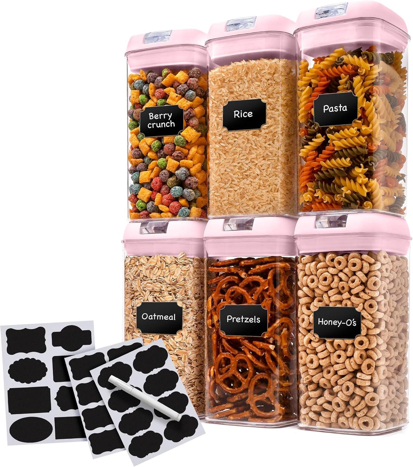 Cheer Collection Cheer Collection Food Storage - Set of 6 Containers and 6 Lids (Set of 6)