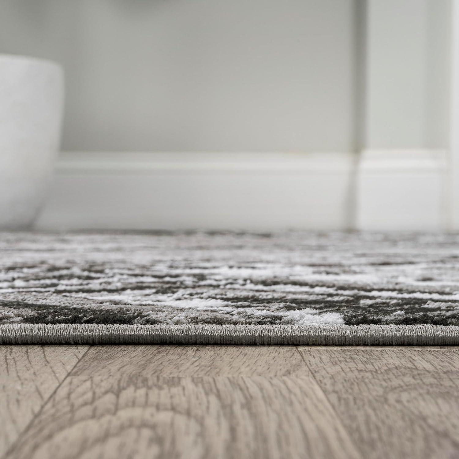 JONATHAN Y Slant Modern Abstract Black/Gray 8 ft. x 10 ft. Area Rug