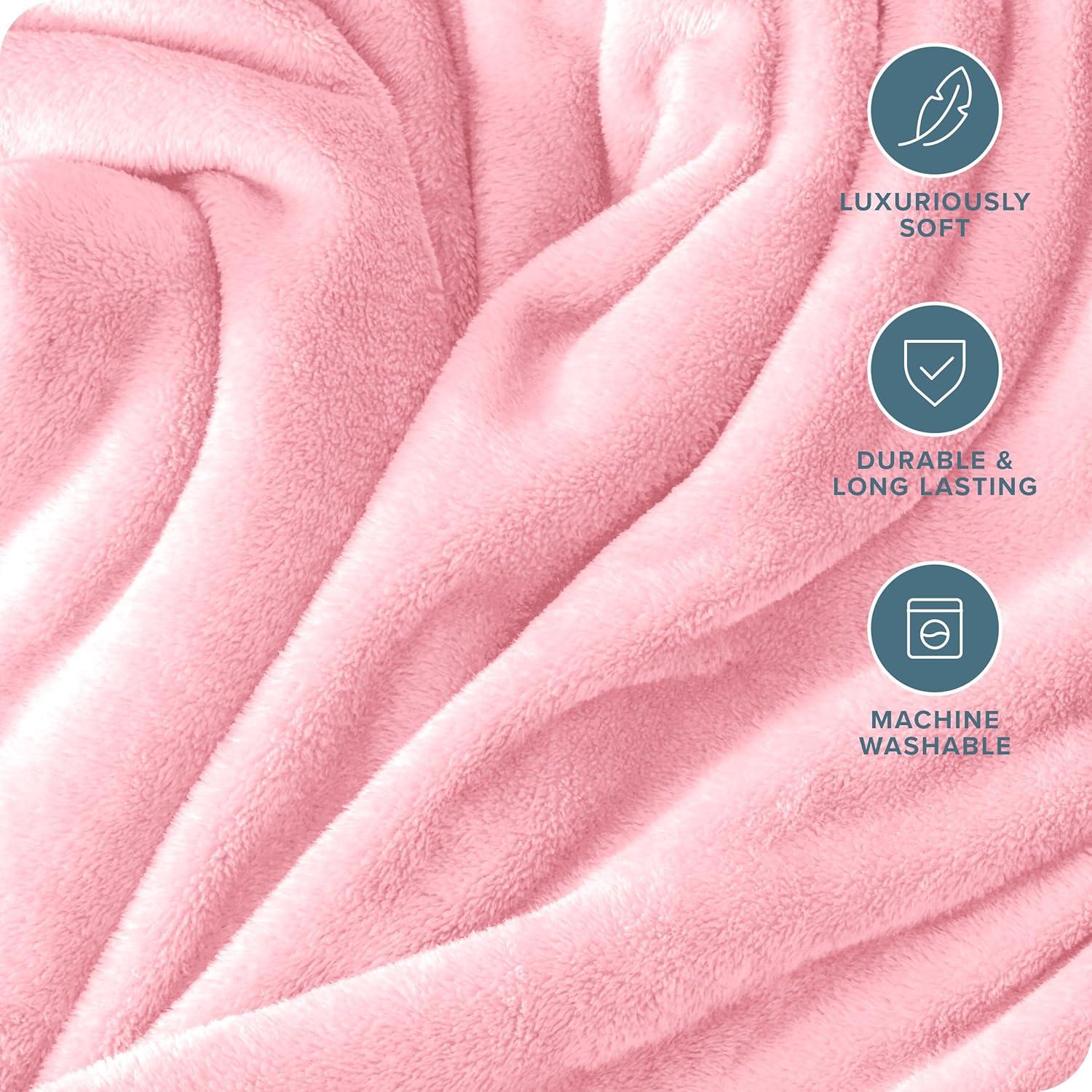 Microplush Fleece Bed Blanket by Bare Home