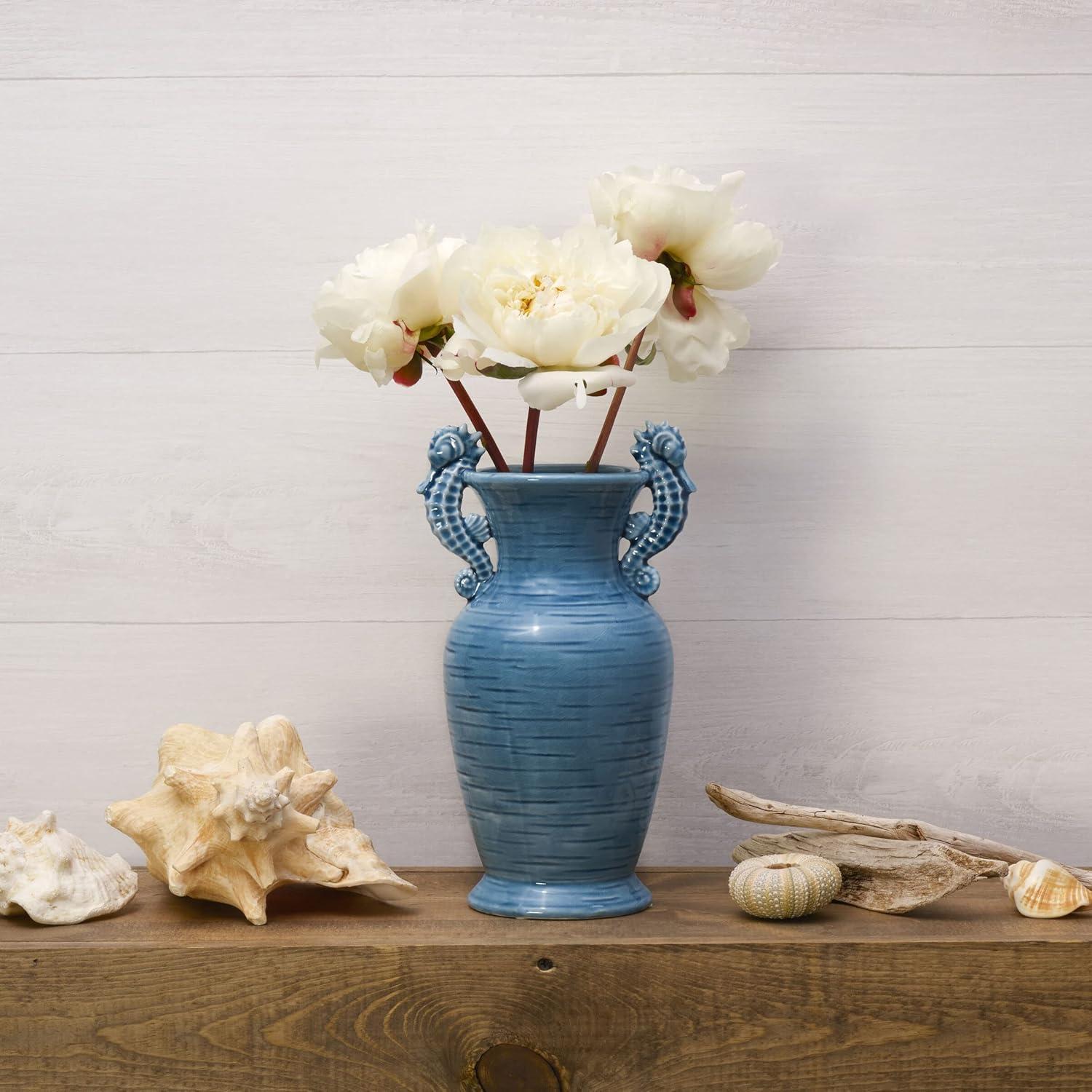 Fitz and Floyd Fitz & Floyd Coastal Home Seahorse Vase, Aqua