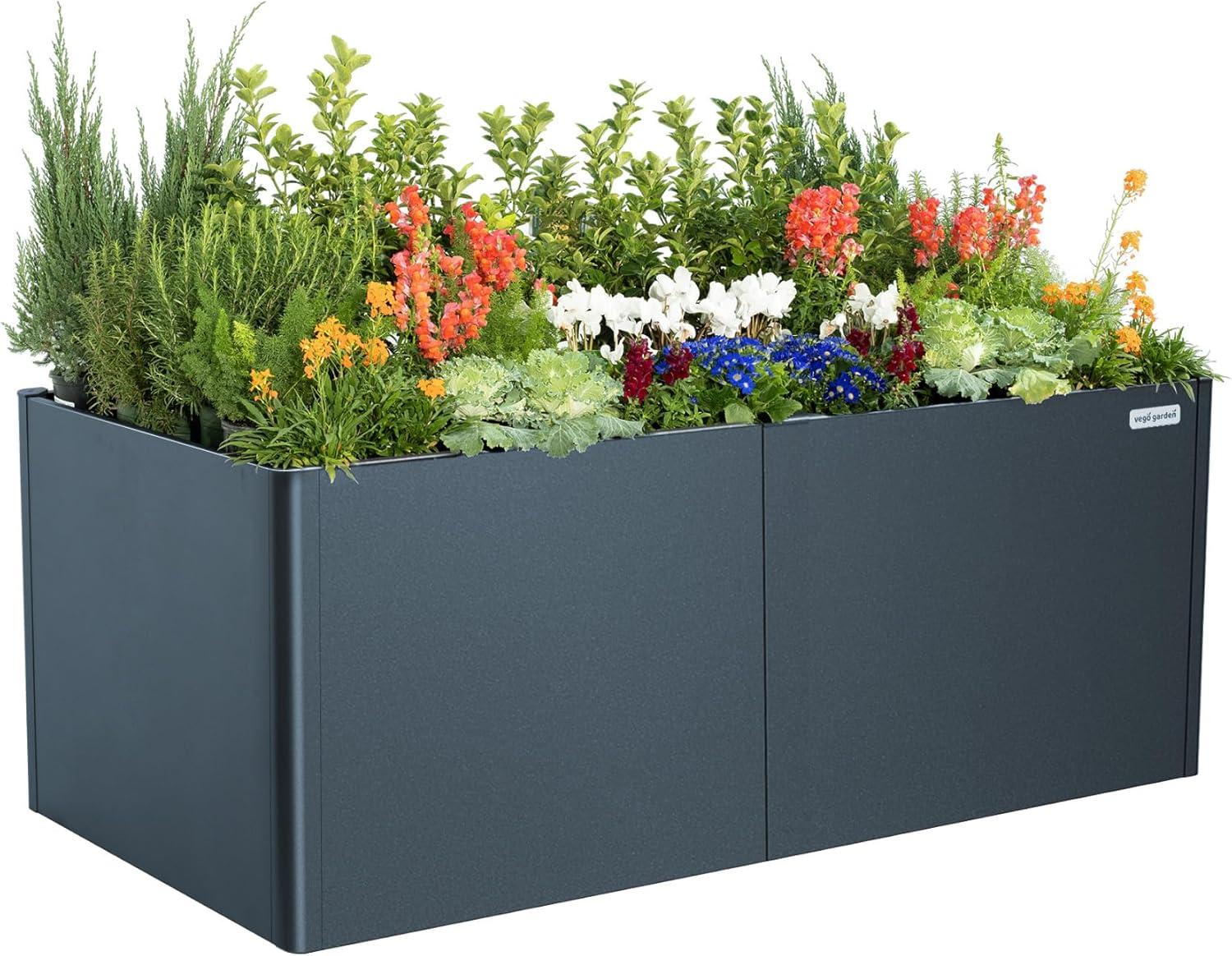 Vego Garden Modern 32" Tall Metal Outdoor Long Planter Box