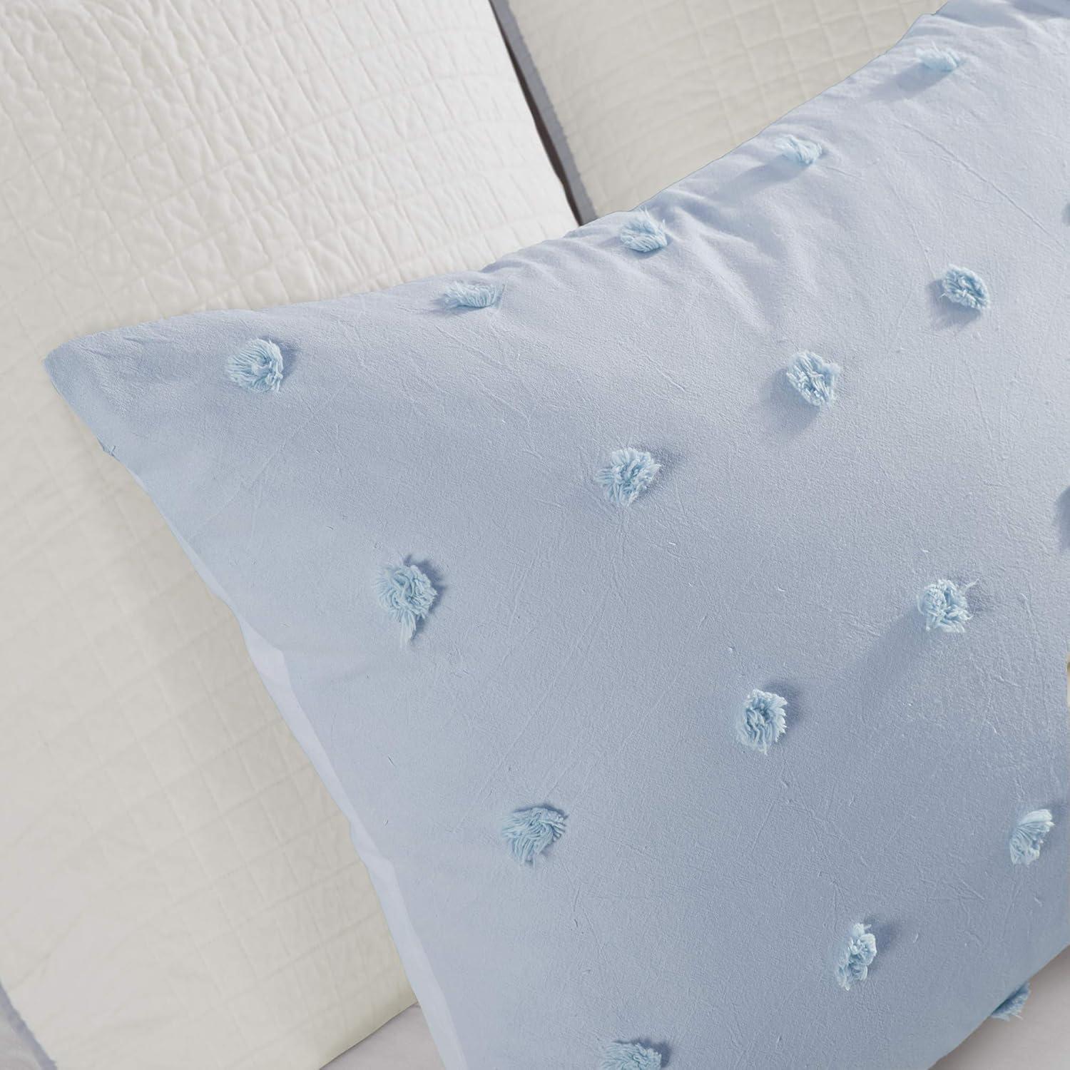 Intelligent Design Brooklyn Cotton Jacquard Comforter Set with Euro Shams and Throw Pillows