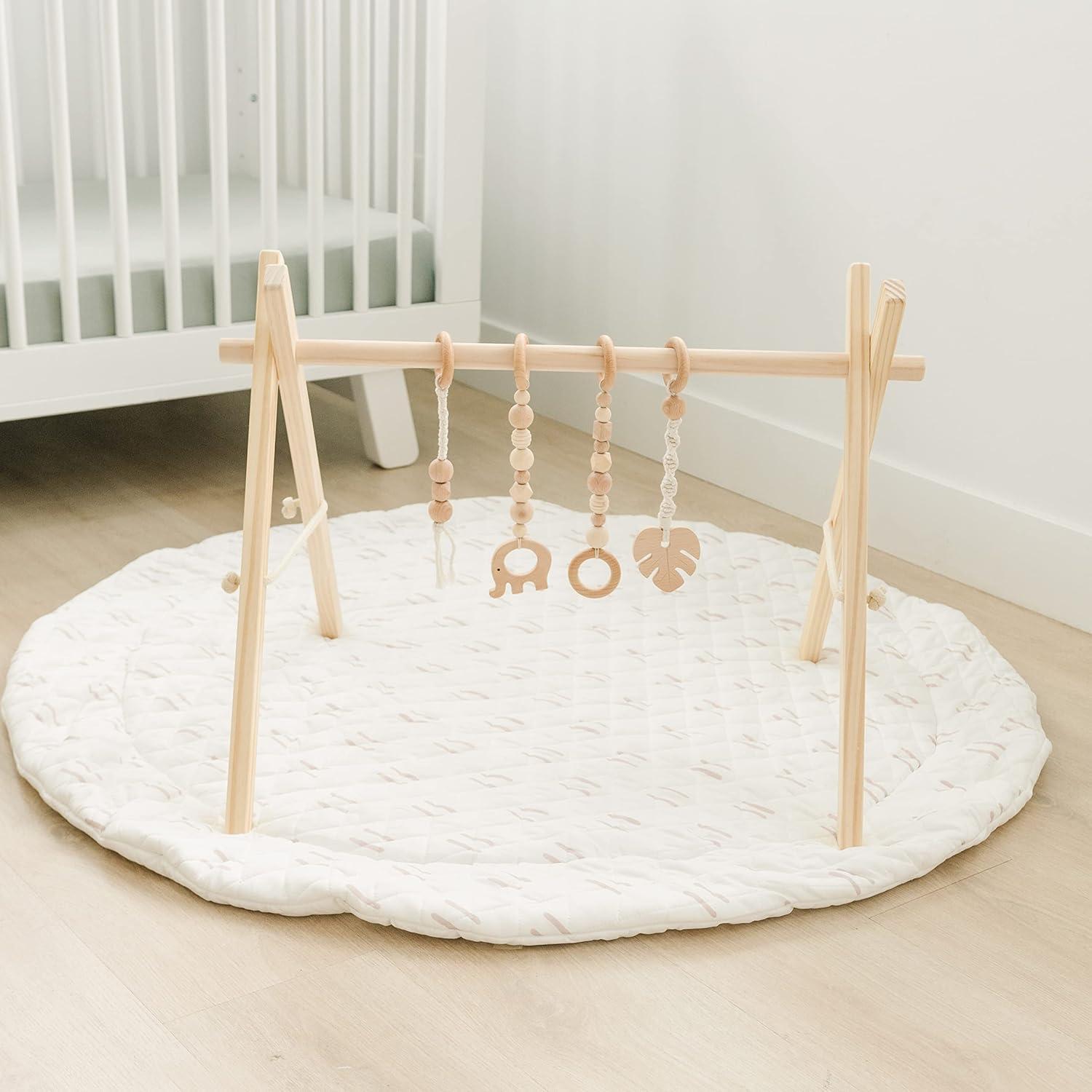 Extra-Large Round Neutral Line Baby Play Mat