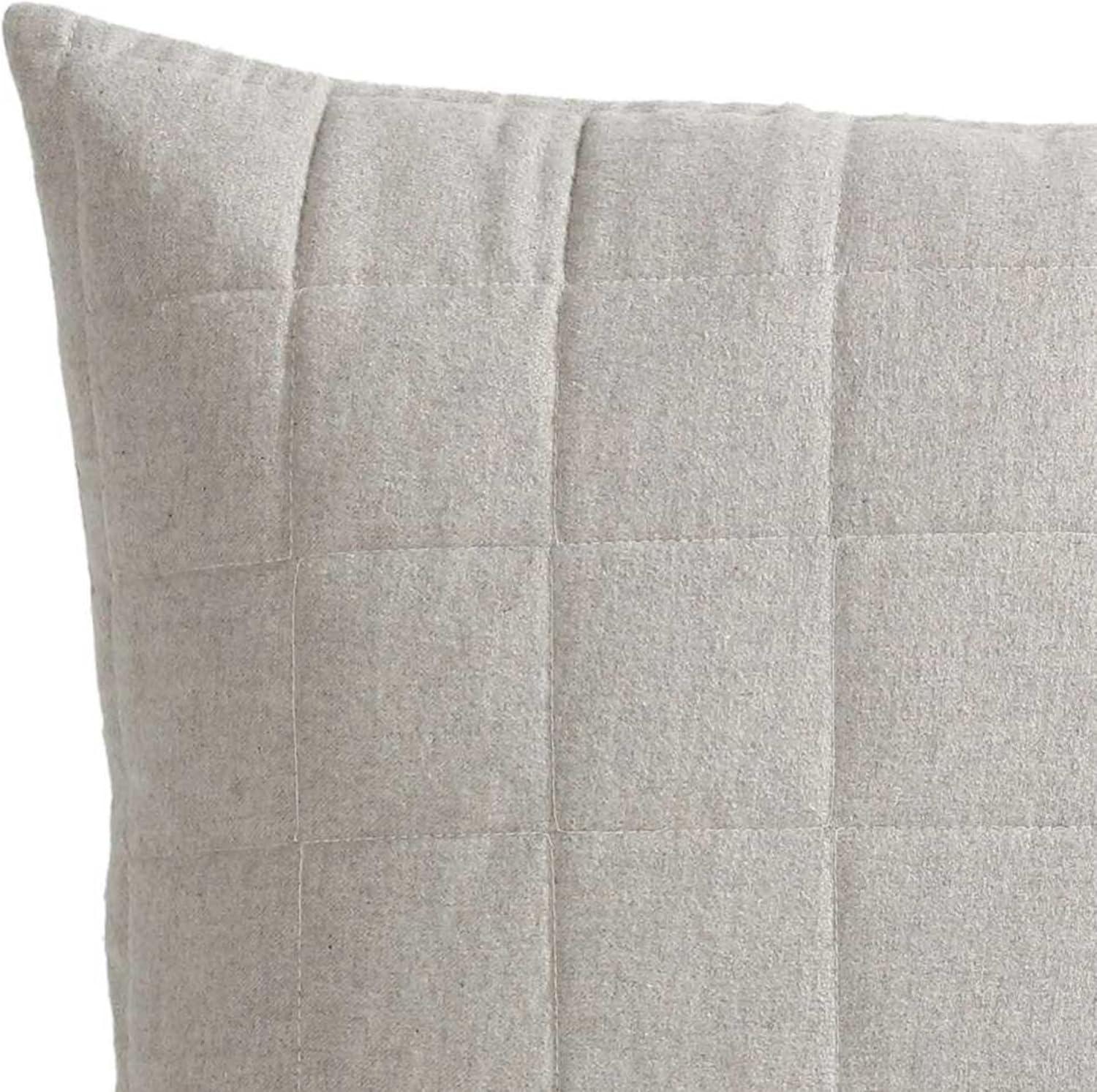 Calvin Klein Calvin Klein Melange Flannel Cotton Solid 2 Piece Euro Sham Set