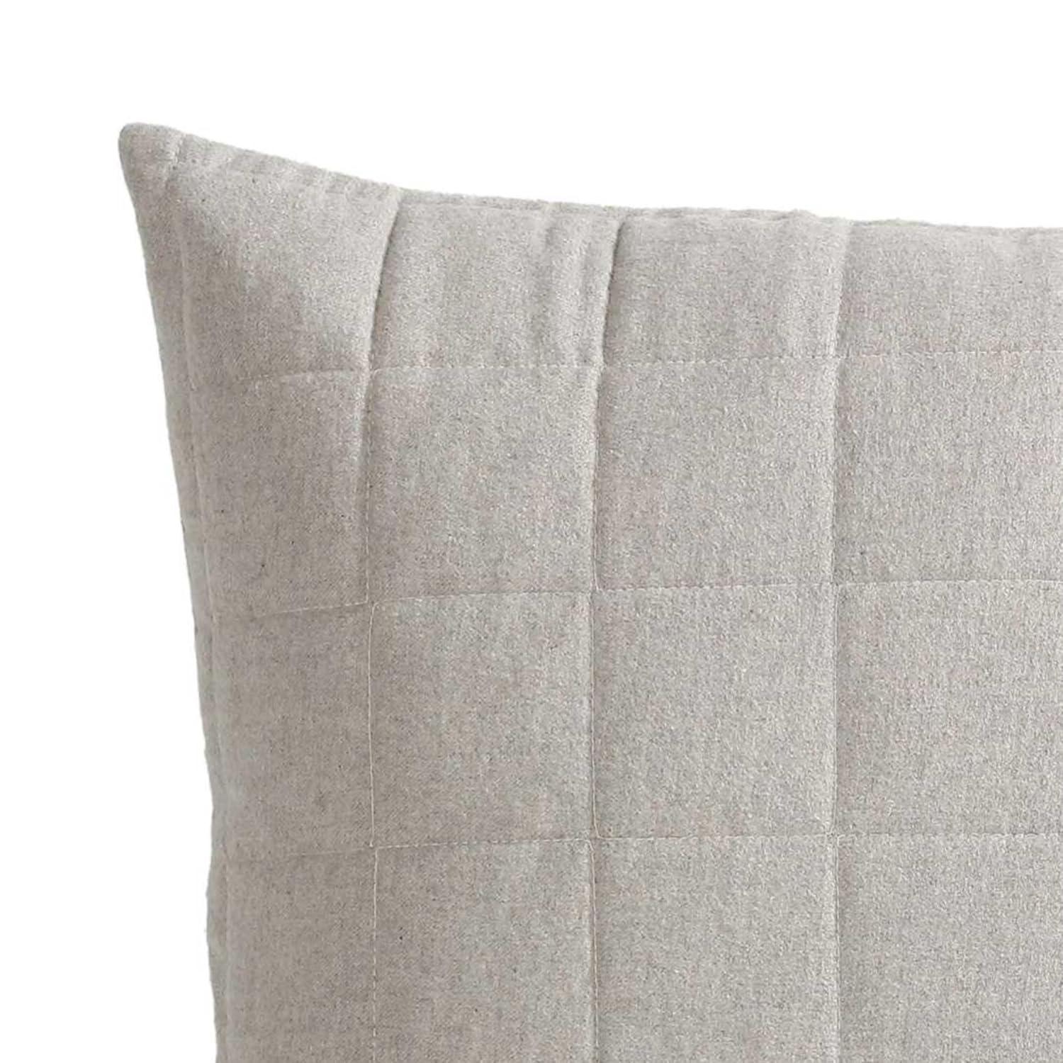 Calvin Klein Calvin Klein Melange Flannel Cotton Solid 2 Piece Euro Sham Set