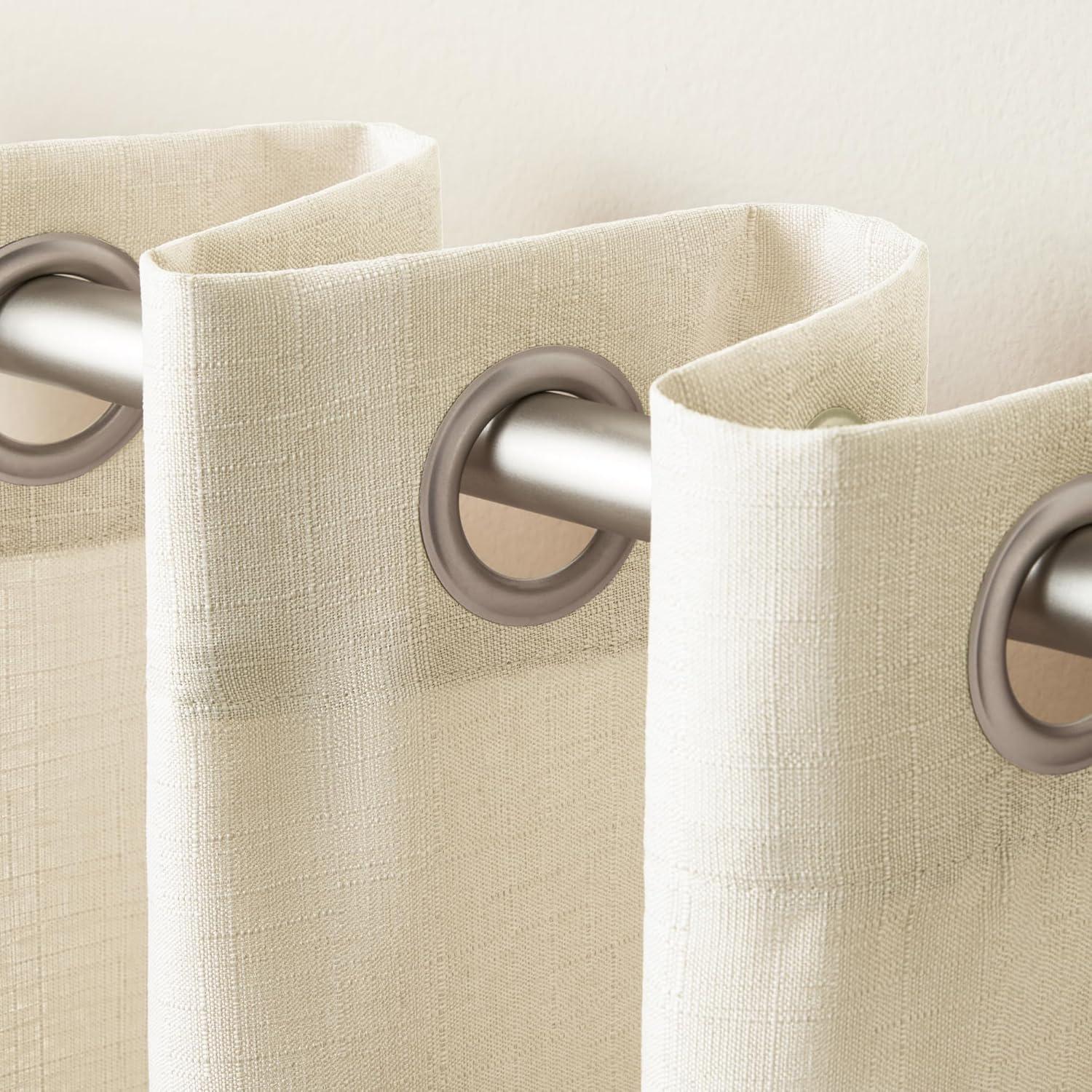 Loha GT Aaliyah Solid Color Semi-Sheer Grommet Curtain Panels