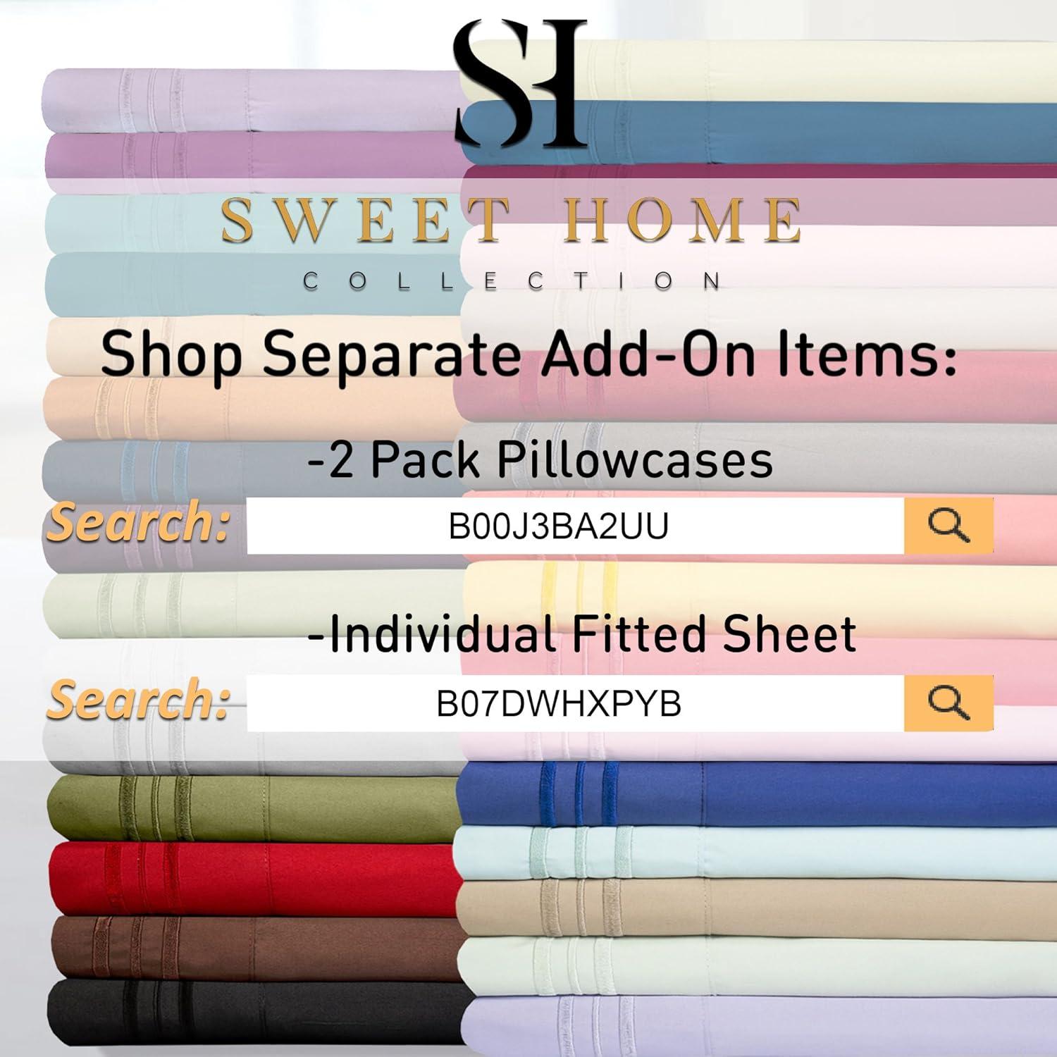 Gray Full Deep Pocket Embroidered Cotton Microfiber Sheet Set