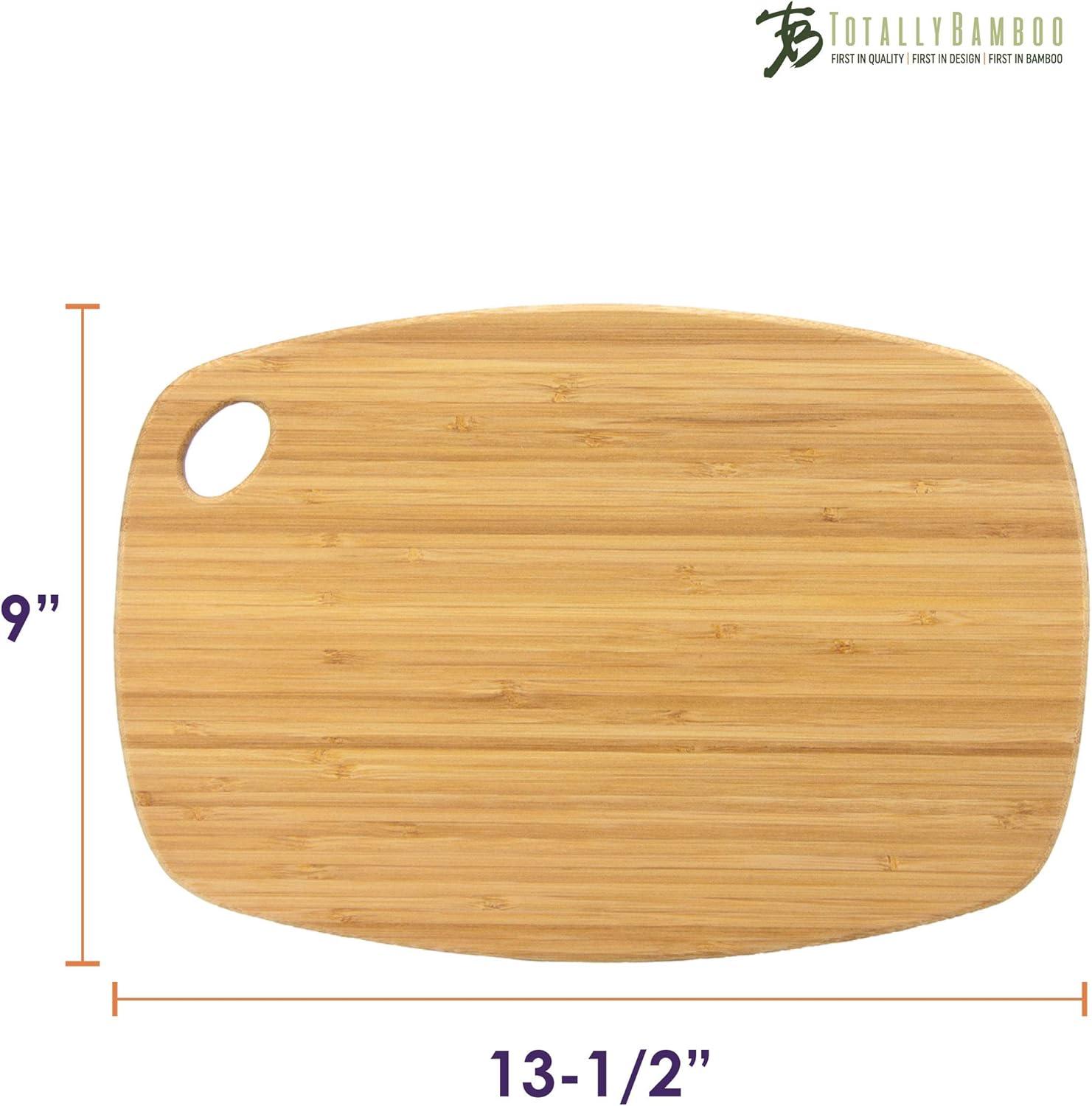 GreenLite™ Dishwasher Safe Bamboo Cutting Board, "Jet" Series 13-1/2" x 9"