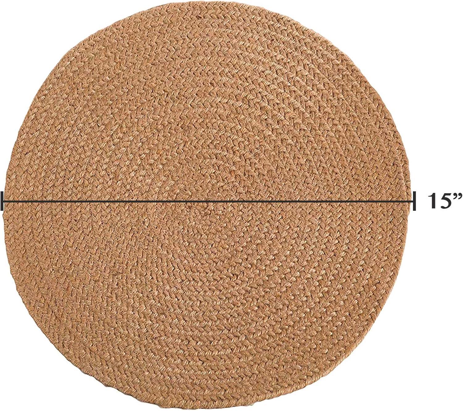 Natural Jute Round Placemats Set of 4