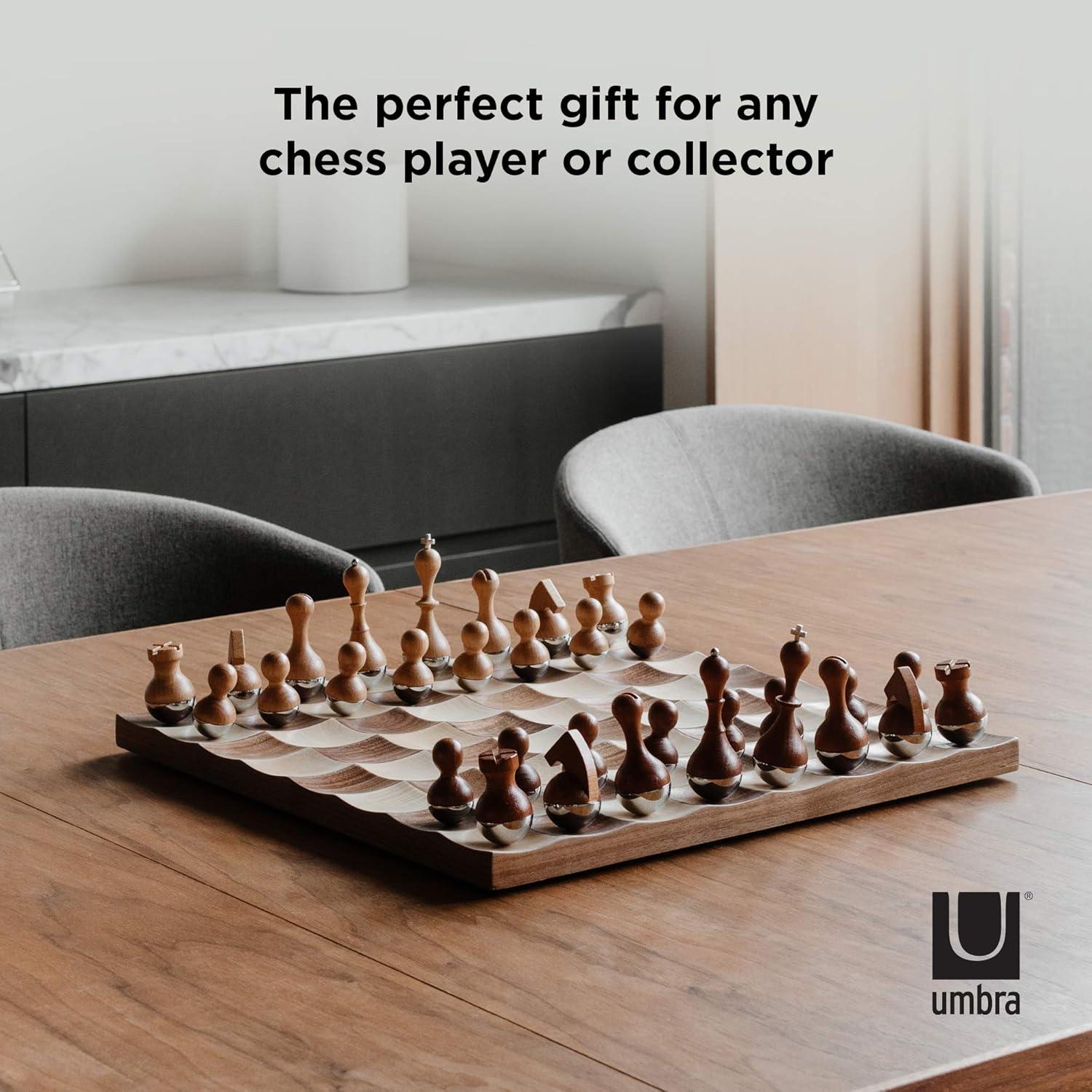 Wobble Chess Set Walnut