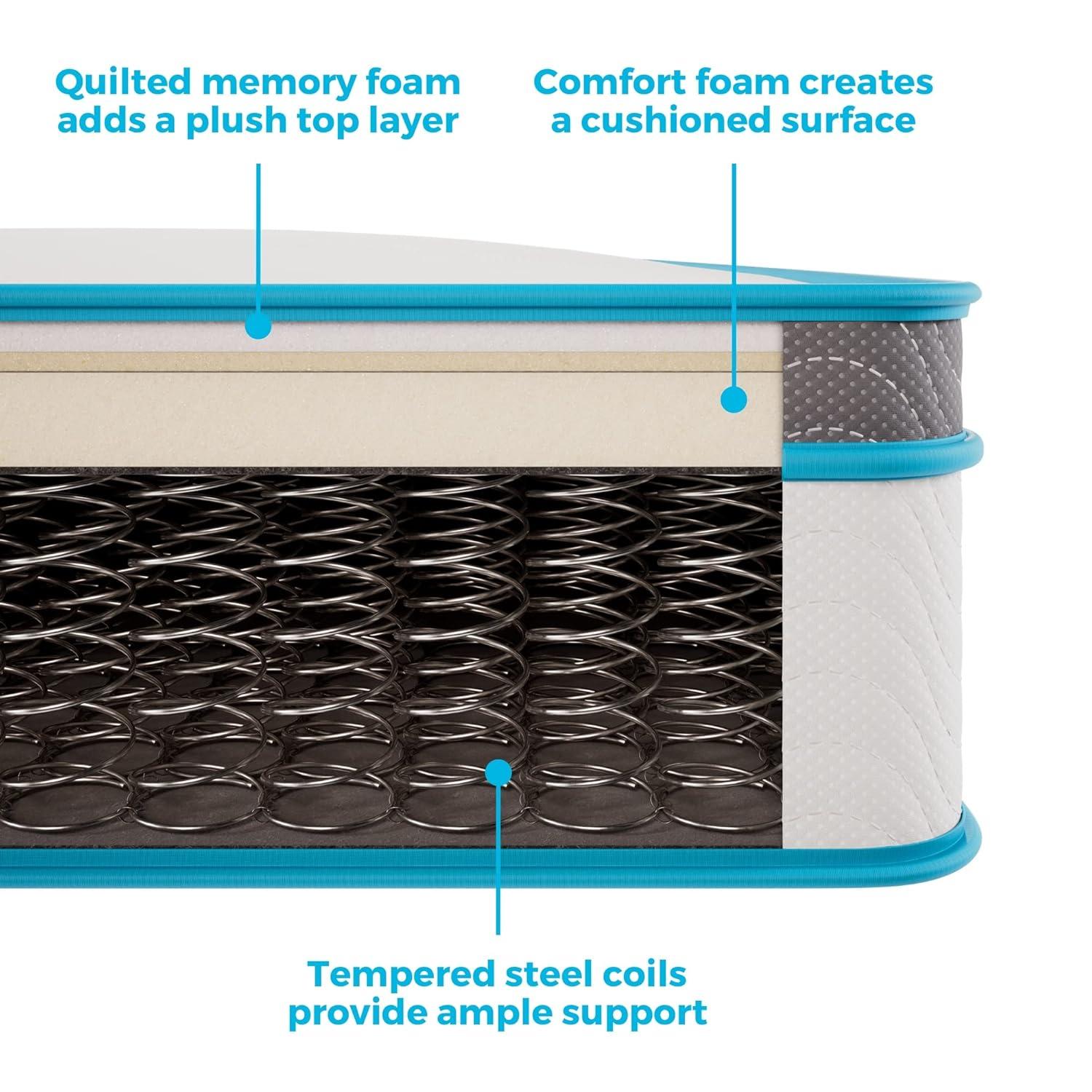 Linenspa Essentials 8 In. Firm Gel Memory Foam Hybrid Mattress