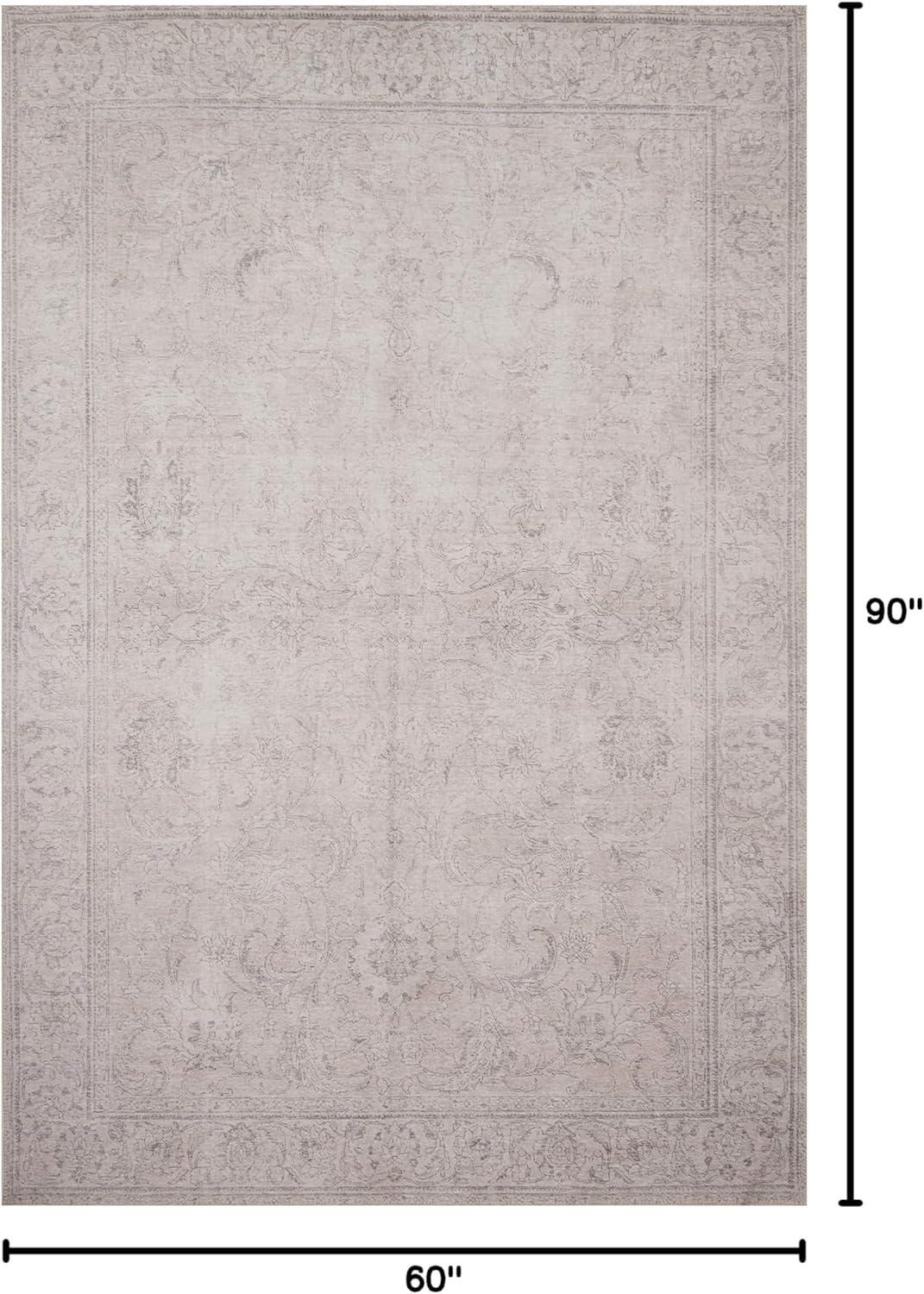 Loloi II Loren Collection LQ-12 Sand Oriental Area Rug 5'-0" x 7'-6"