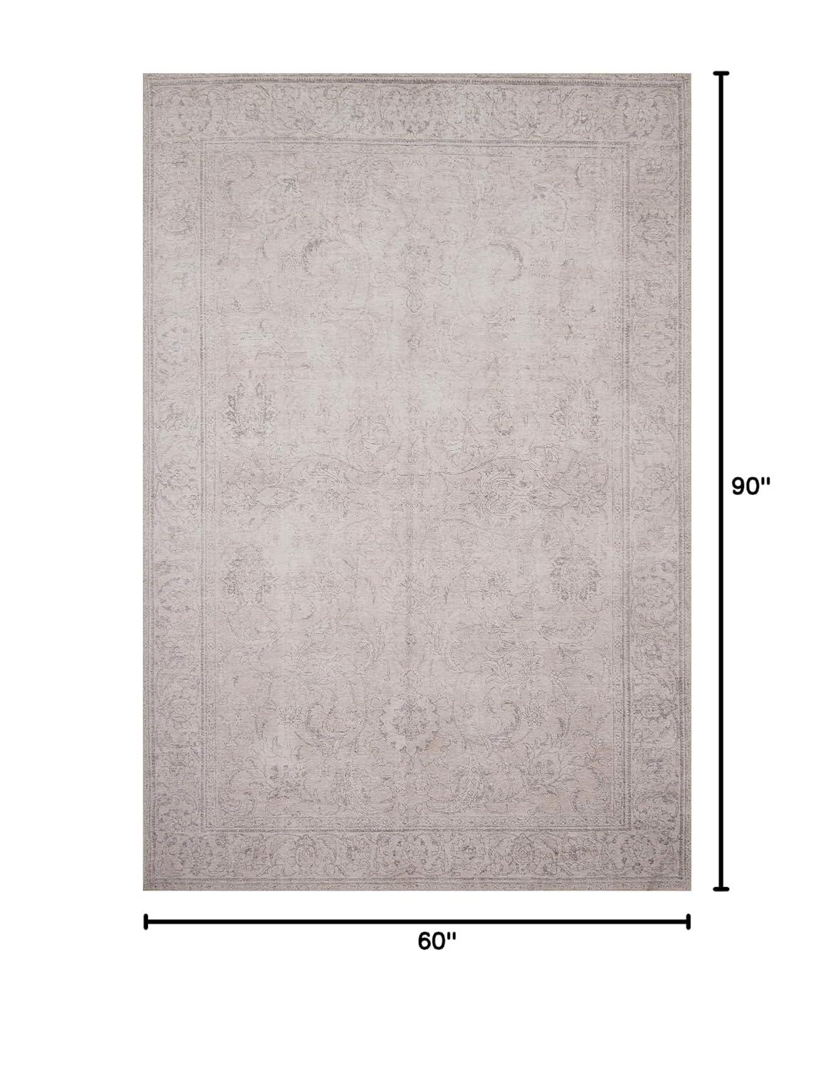 Loloi II Loren Collection LQ-12 Sand Oriental Area Rug 5'-0" x 7'-6"