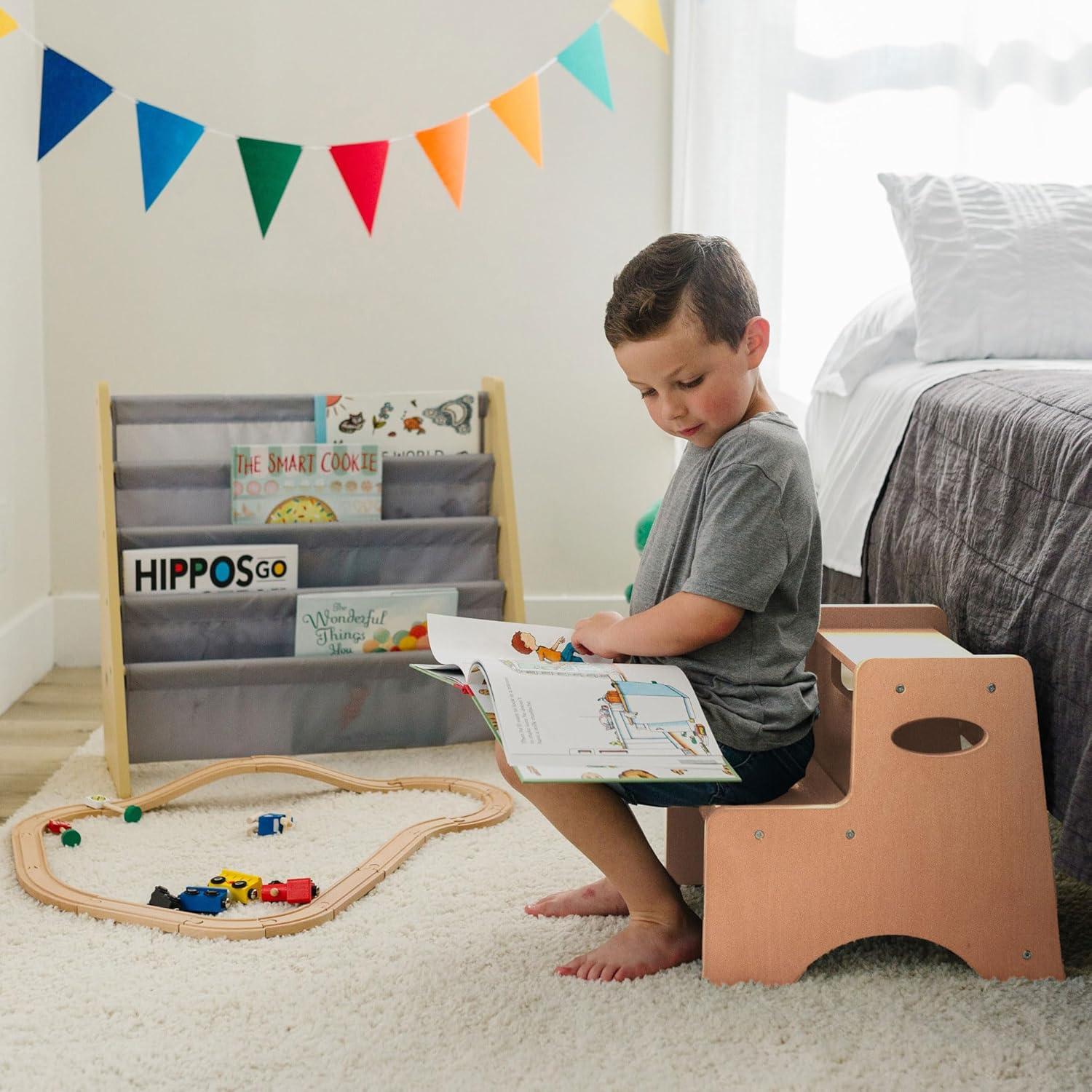 Classic Oak MDF 2-Step Stool