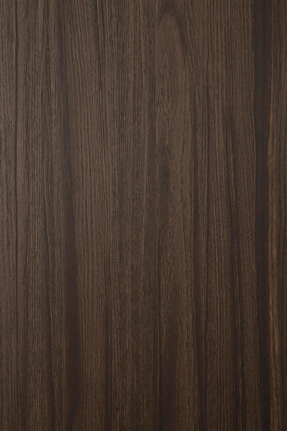 Signature Design by Ashley Bandyn Contemporary Occasional Table Set with Steel Legs, Set of 3, Dark Brown & Metallic