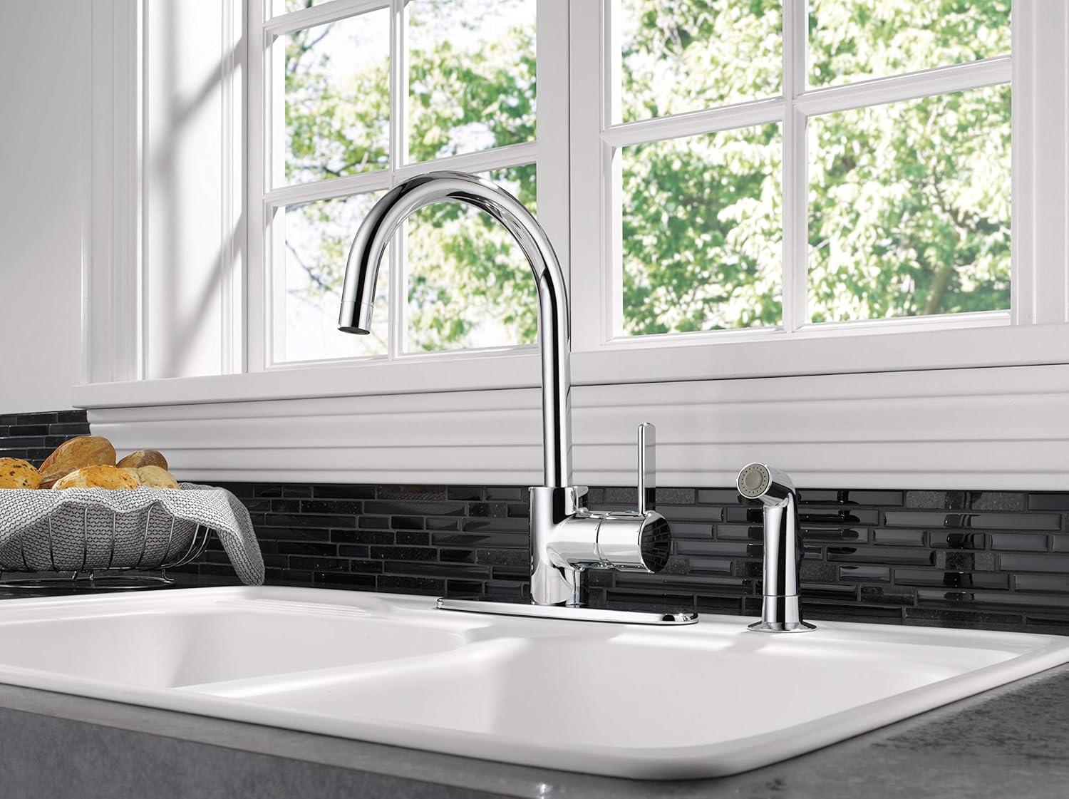 Precept Single Handle Kitchen Faucet with Side Spray