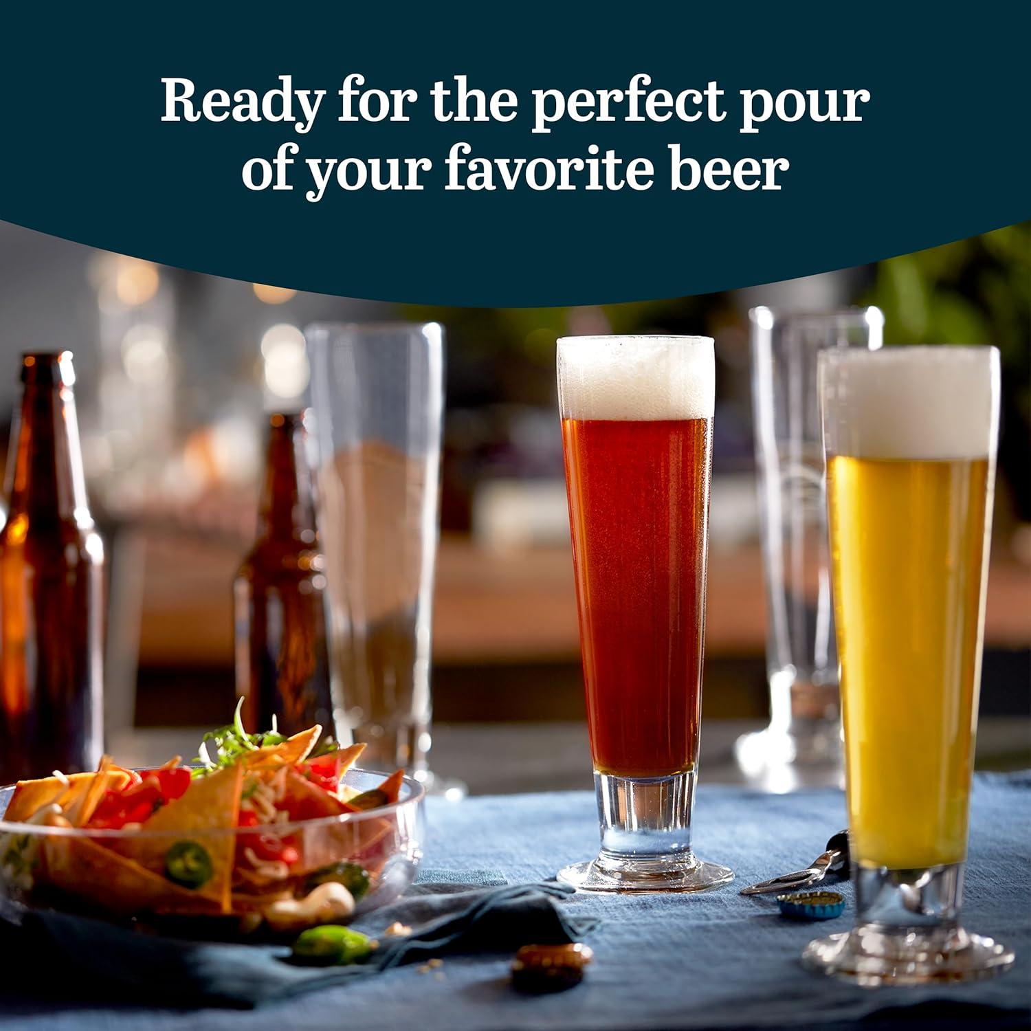 Libbey Libbey Stockholm Pilsner Beer Glasses, 15 oz. (Set of 4)