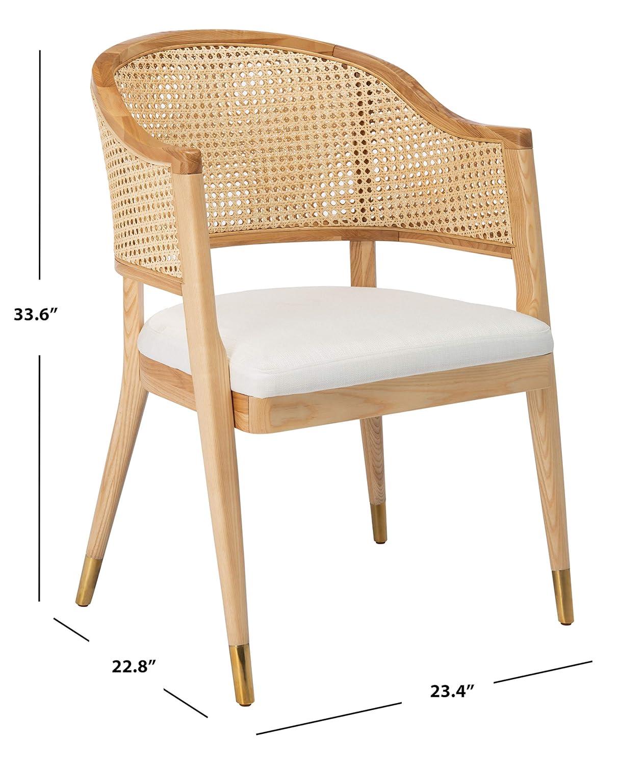 Rogue Chic Black Rattan and Cane Mid-Century Arm Chair
