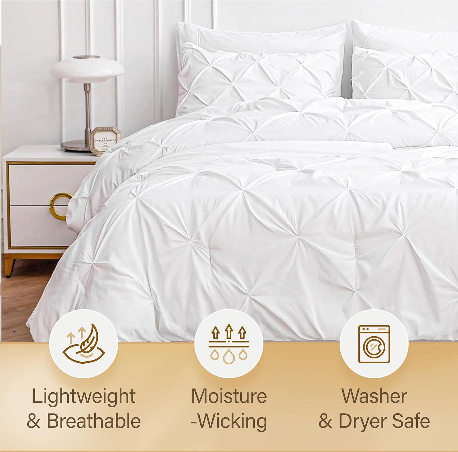 Nestl Bed-in-A-Bag Pleated Comforter Set with Bed Sheets