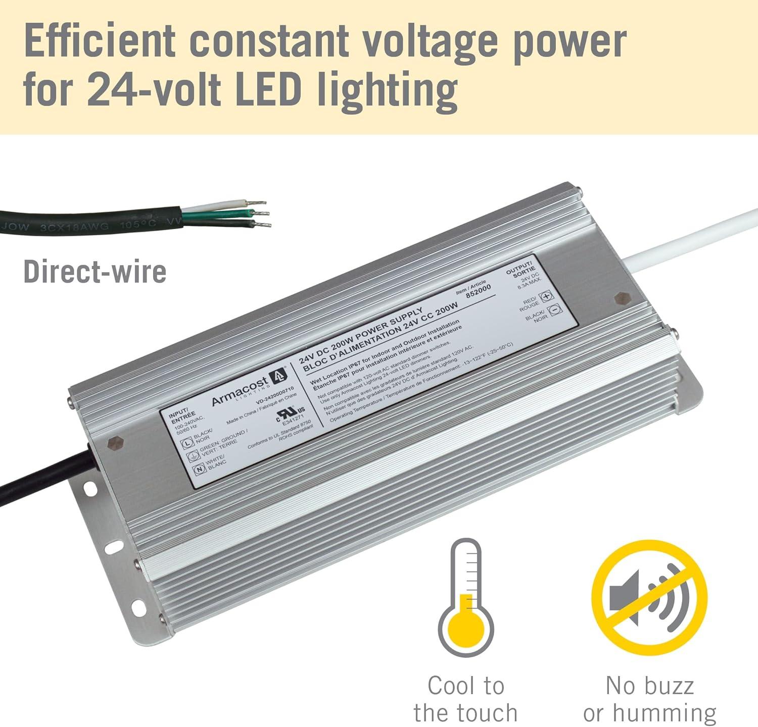Standard Indoor/Outdoor LED Driver 24V DC, 200W Electronic Transformer