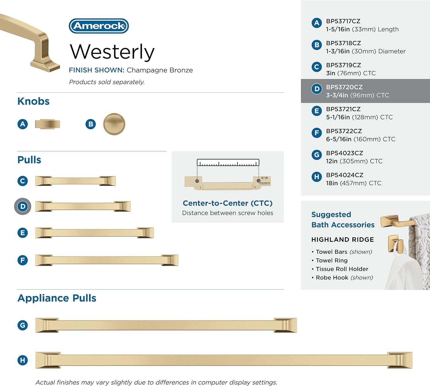 Amerock Westerly Cabinet or Drawer Pull