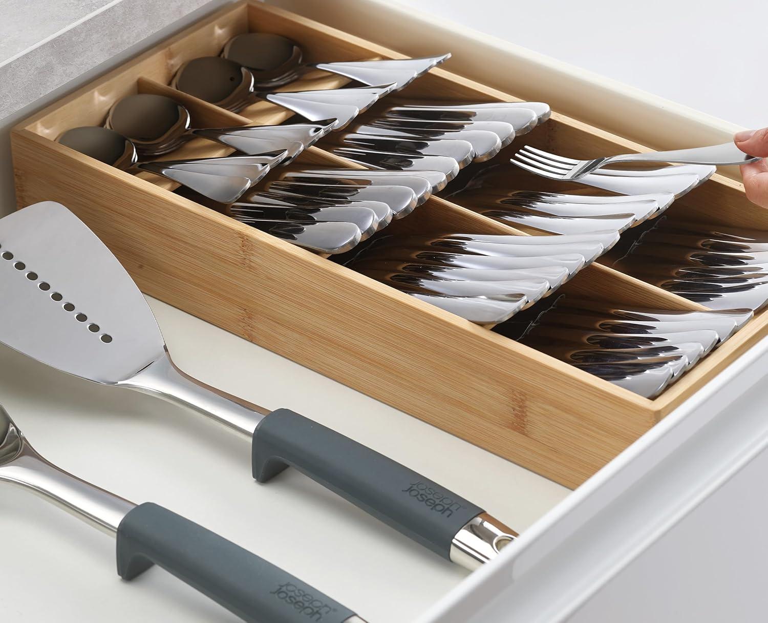 Joseph Joseph Joseph Joseph DrawerStore Large Bamboo Silverware Organizer