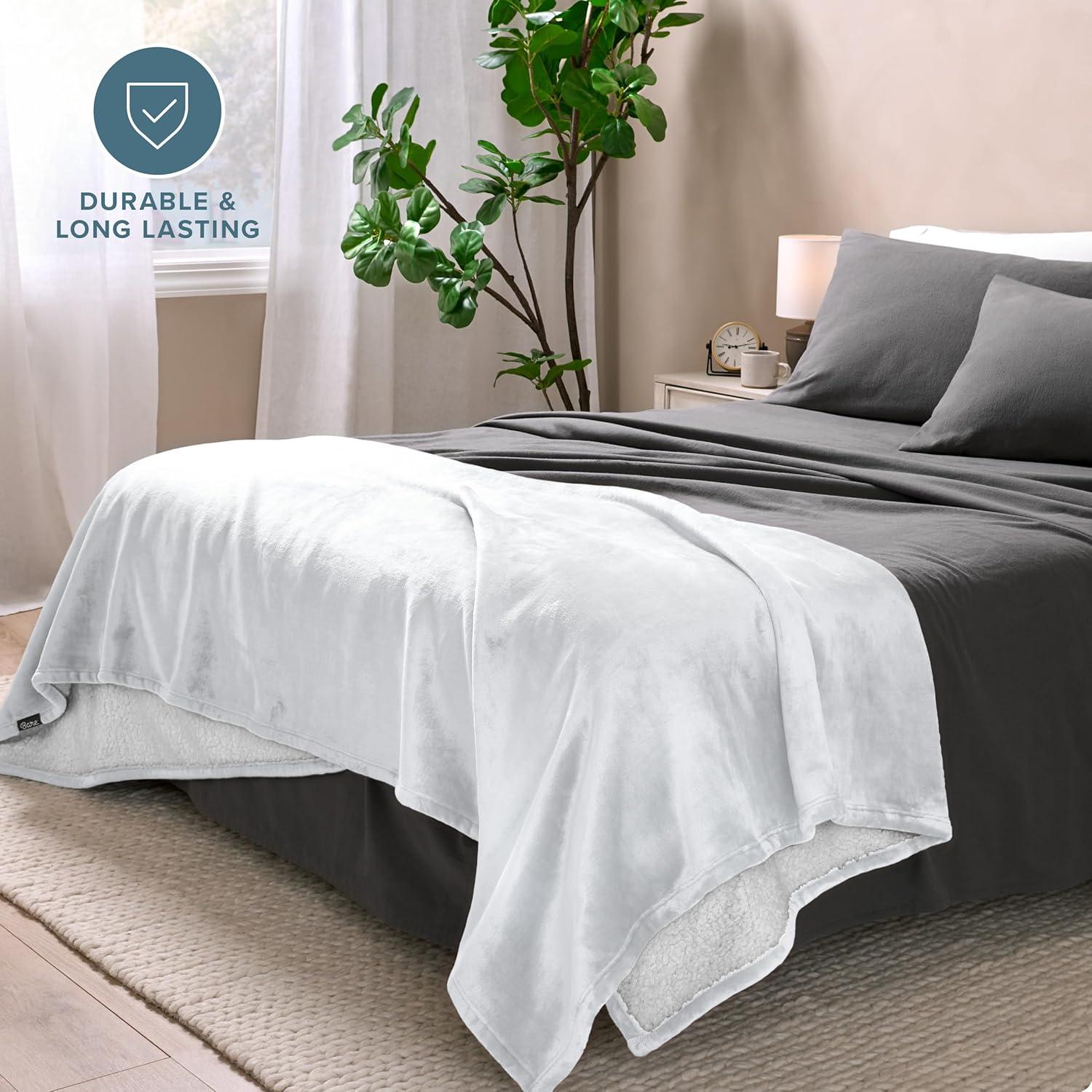 Bare Home Sherpa Fleece Blanket