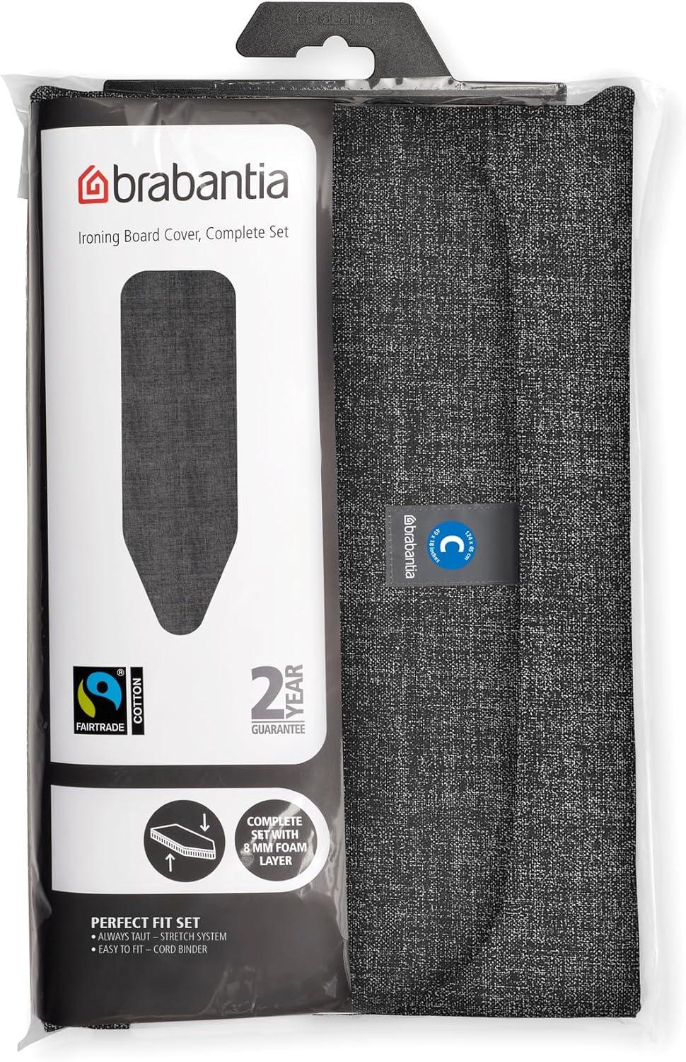 Denim Black Cotton Ironing Board Cover with Foam Padding