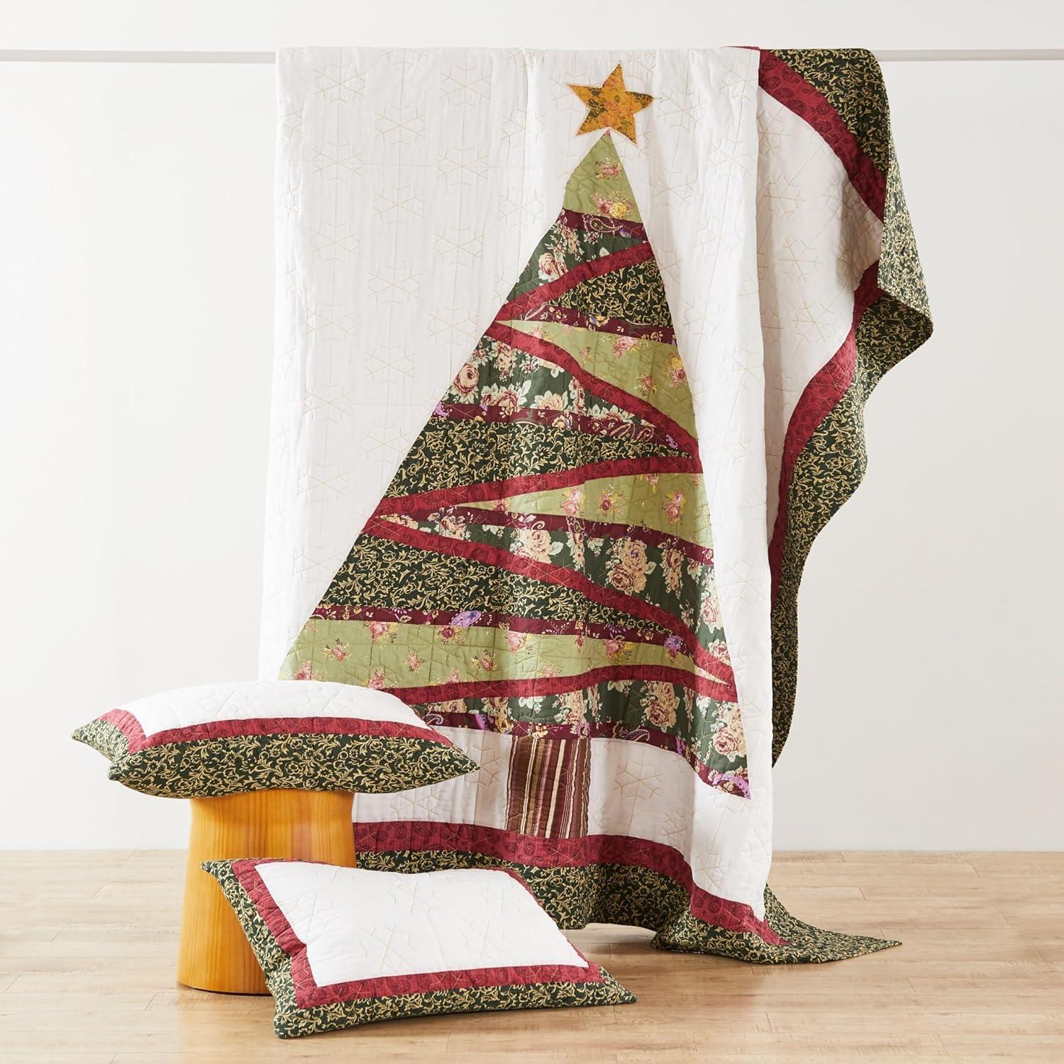 Christmas Tree Holiday Reversible Quilt Set